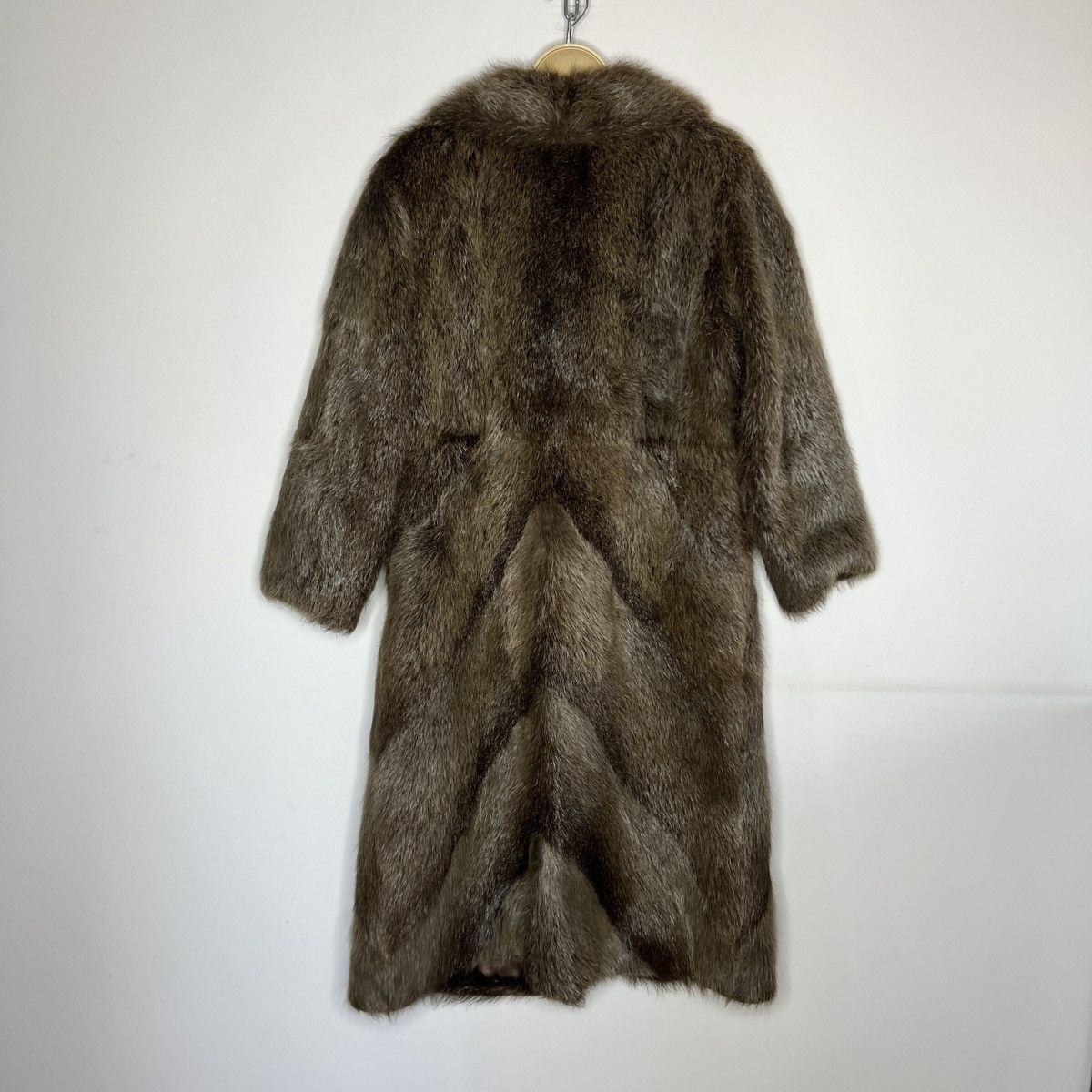 90s Vintage Real Rabbit Fur Coat Jacket Heavy Opium Punk Y2K