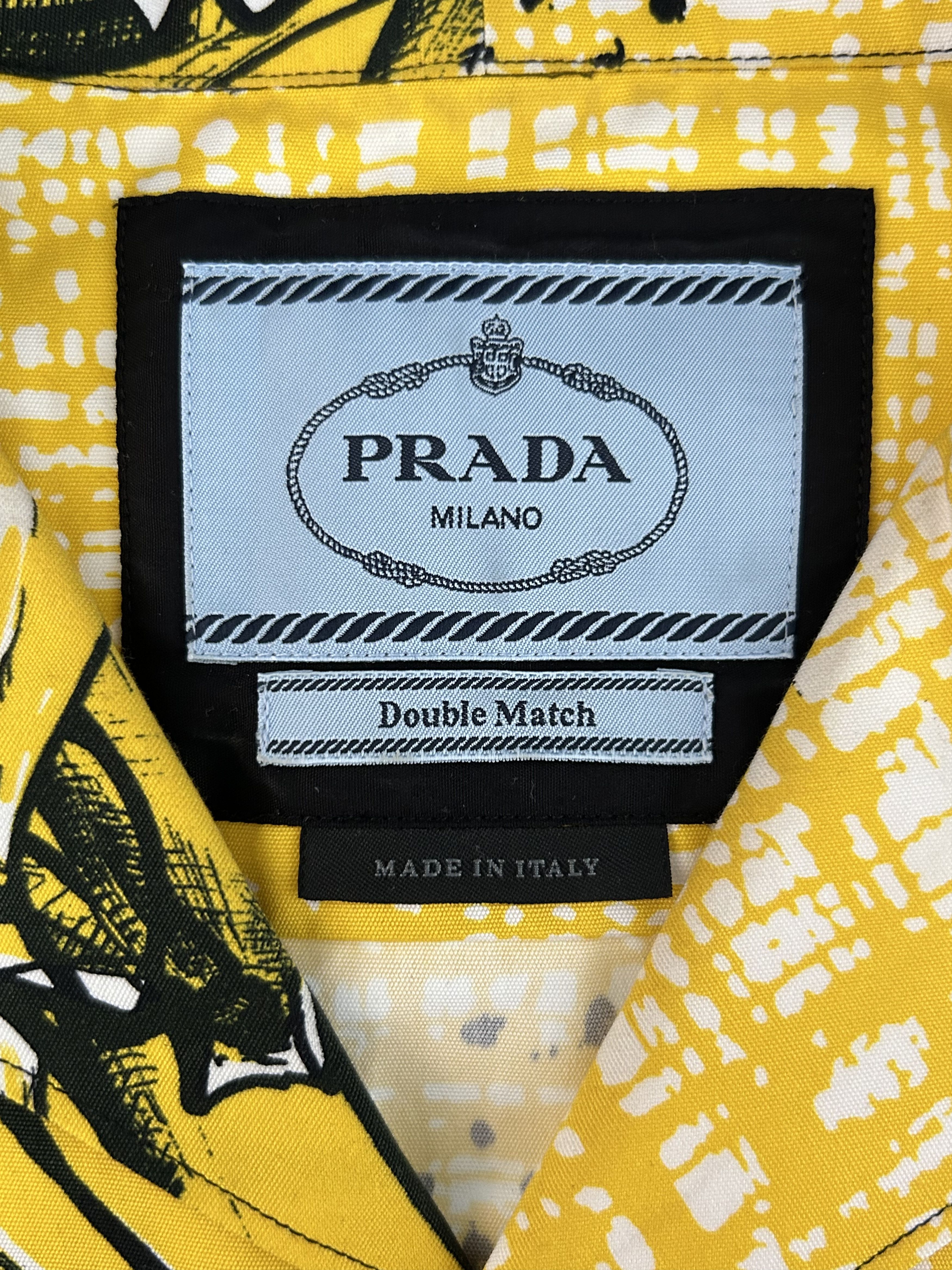 Prada Prada Yellow Banana Split Button Up Shirt Size US M / EU 48-50 / 2 - 3 Thumbnail