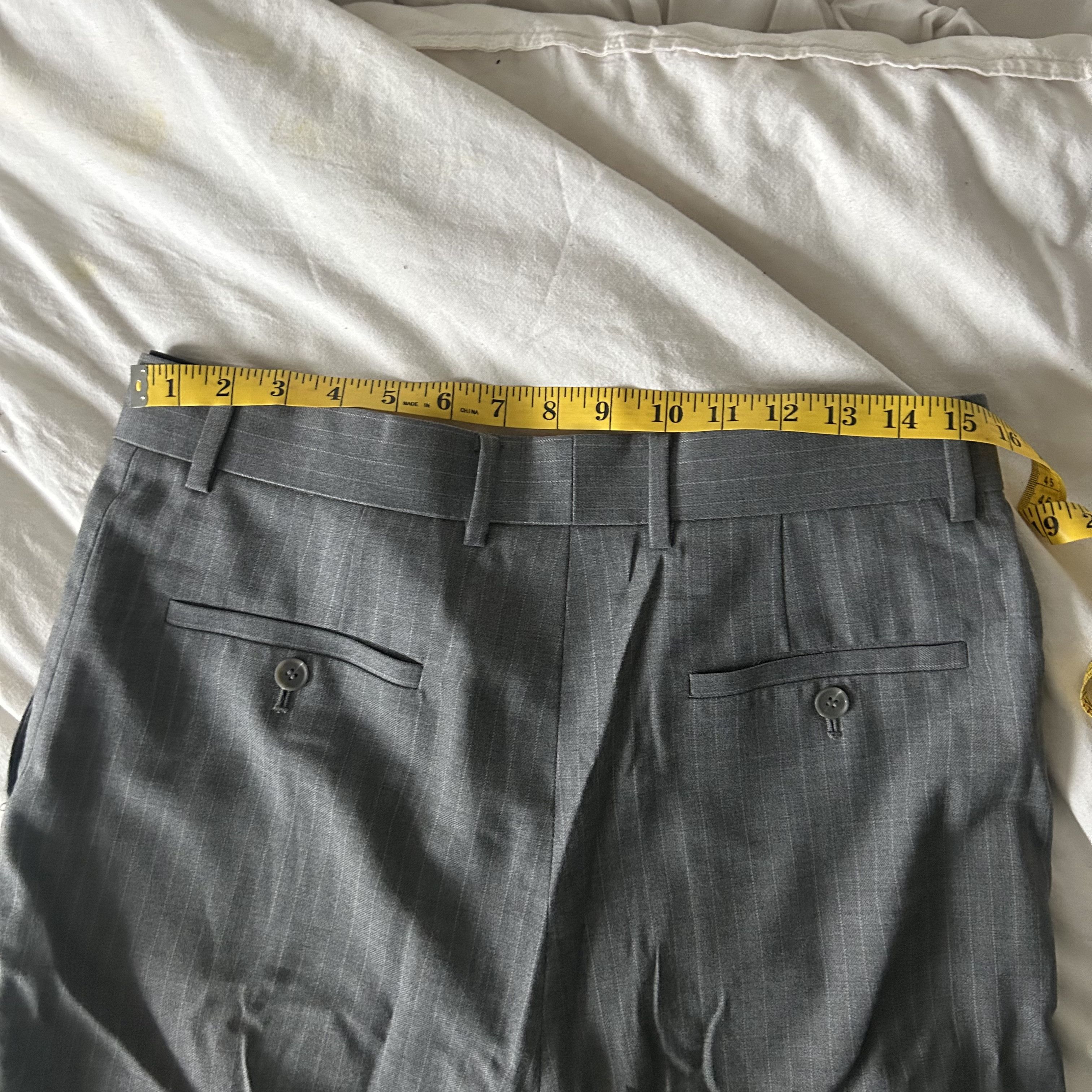 Eckhaus Latta Grey Pinstripe Sway Trousers Size US 32 / EU 48 - 3 Thumbnail