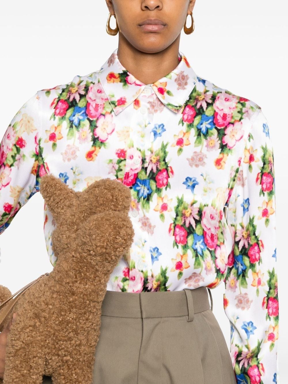 Loewe o1y1025 Silk Shirt in Multicolor Size M / US 6-8 / IT 42-44 - 4 Thumbnail
