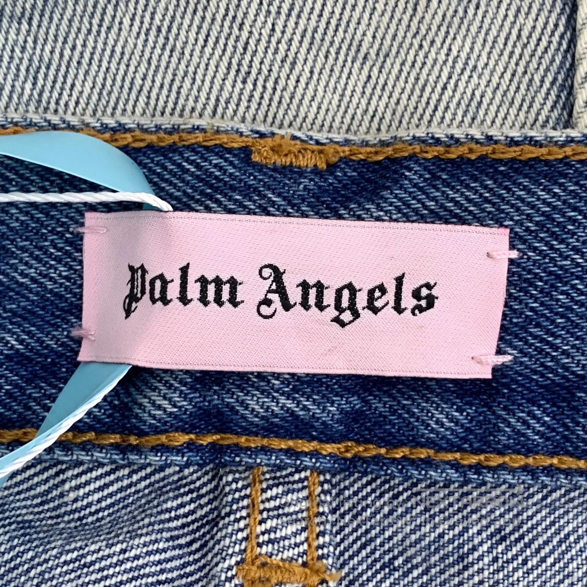 Palm Angels Palm Angels Light Blue Washed Hole Ripped Distressed Desig Size US 32 / EU 48 - 6 Thumbnail
