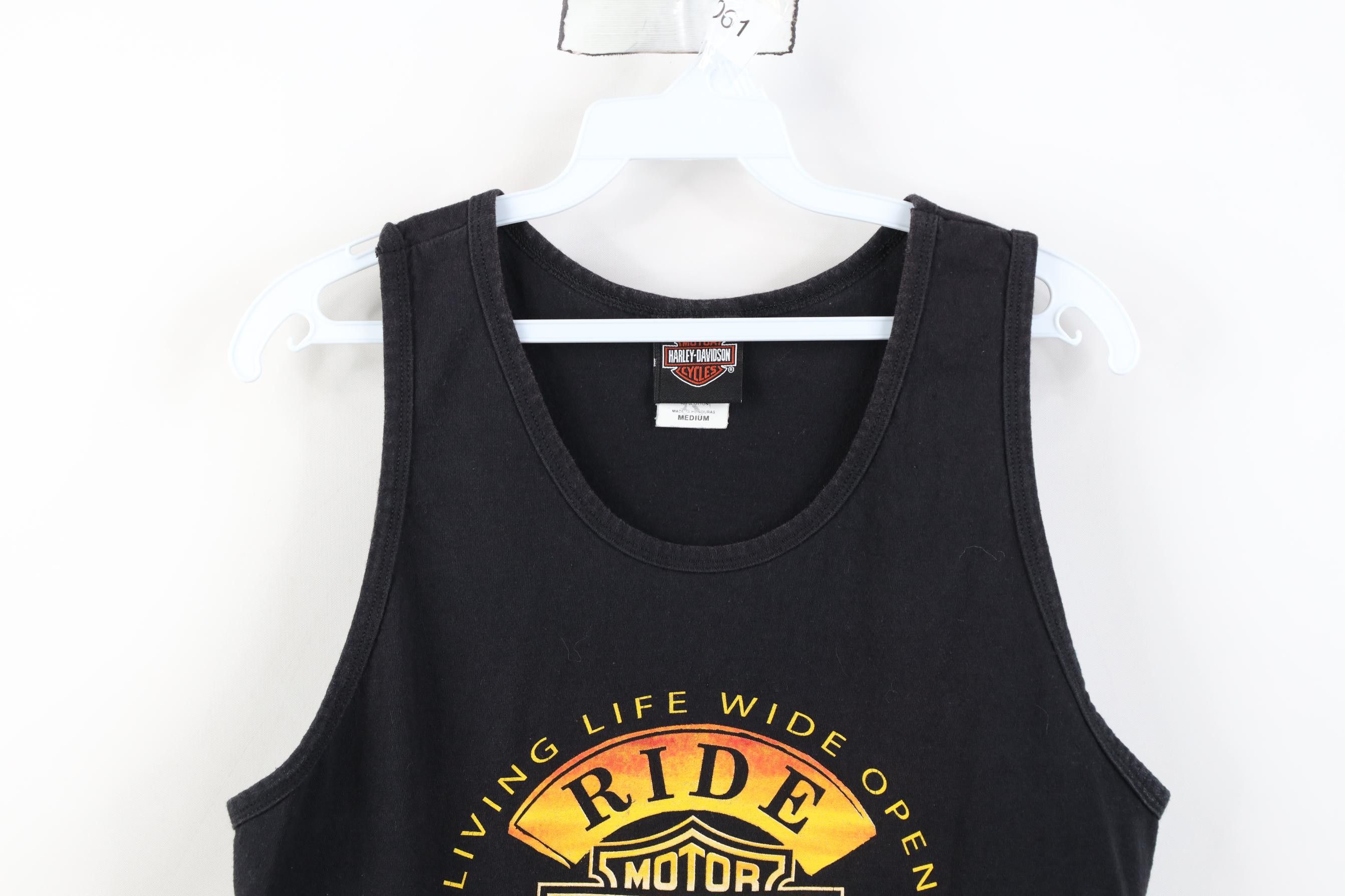 Harley Davidson Vintage Y2K Harley Davidson Spell Ride Hard Tank Top T-Shirt Size US M / EU 48-50 / 2 - 2 Thumbnail