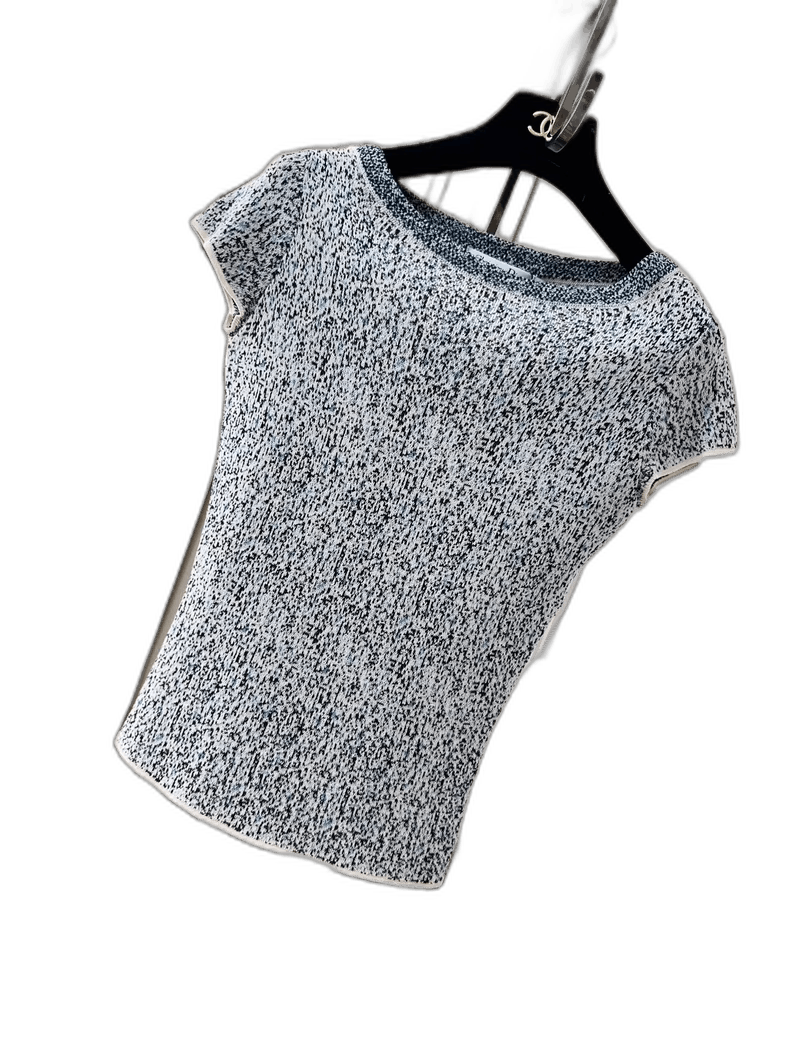 Dior Dior Blue Gray Short Sleeve Knit Top Size M / US 6-8 / IT 42-44 - 1 Thumbnail
