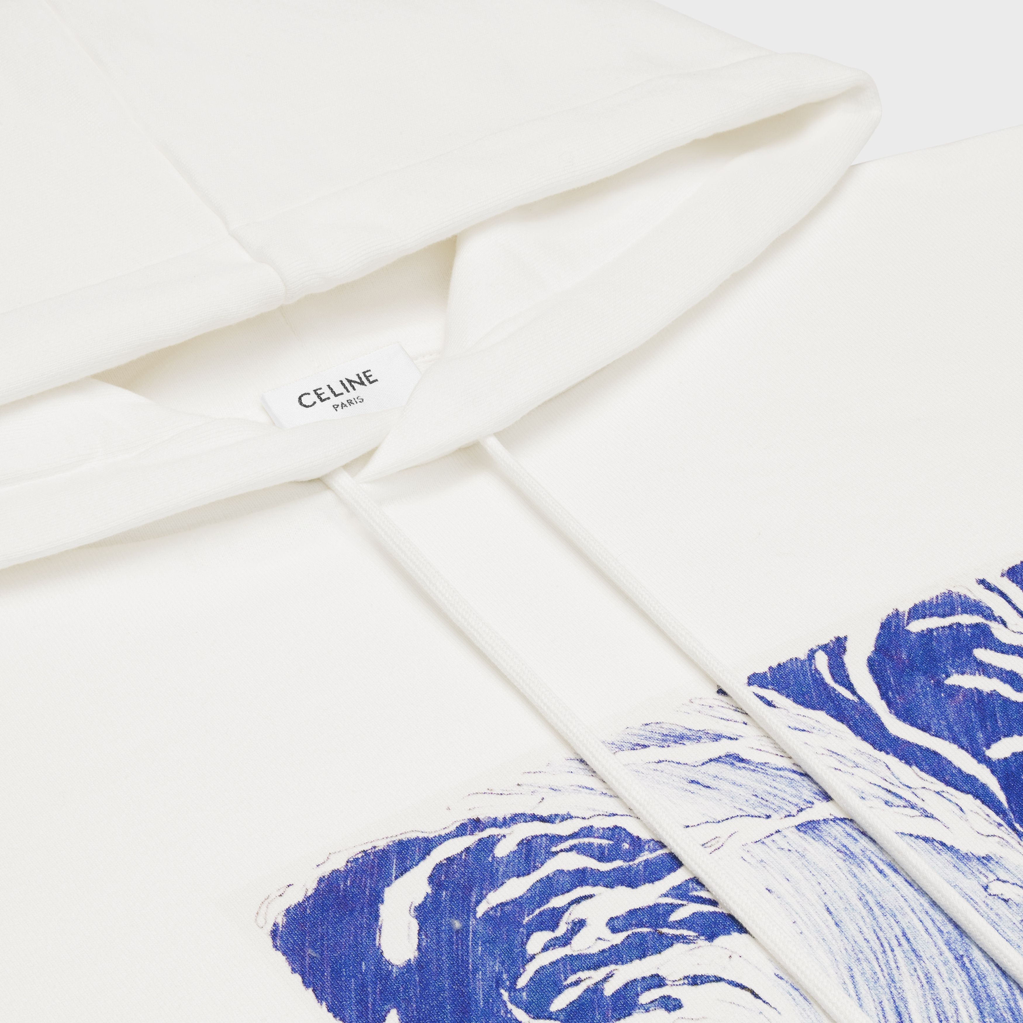 Celine o1bcso1str0925 2Y83B670Q Loose Wave Hoodie in Off White/Blue Size US M / EU 48-50 / 2 - 3 Thumbnail