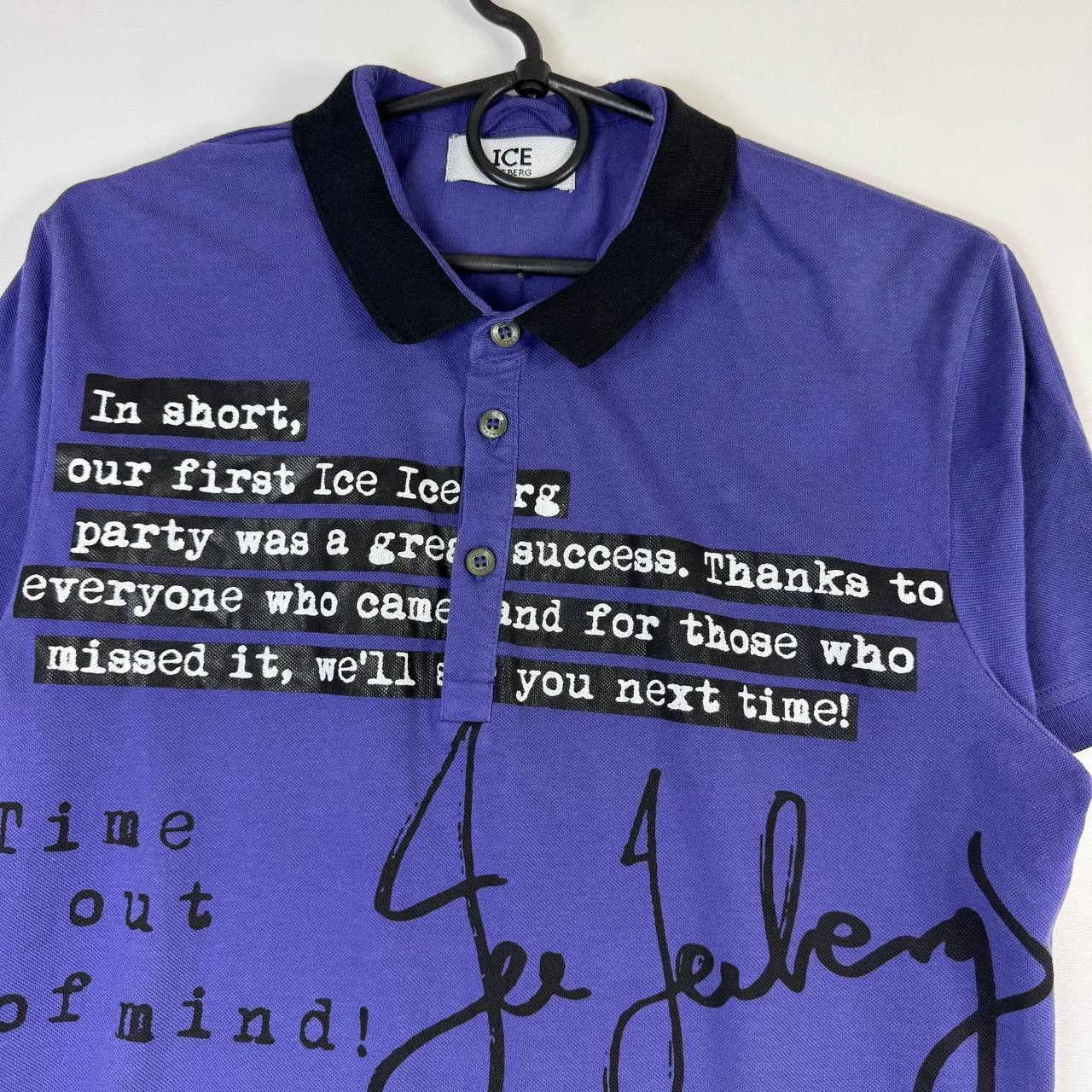 Iceberg Ice Iceberg Graphic Polo Purple Mens M Size US M / EU 48-50 / 2 - 2 Thumbnail