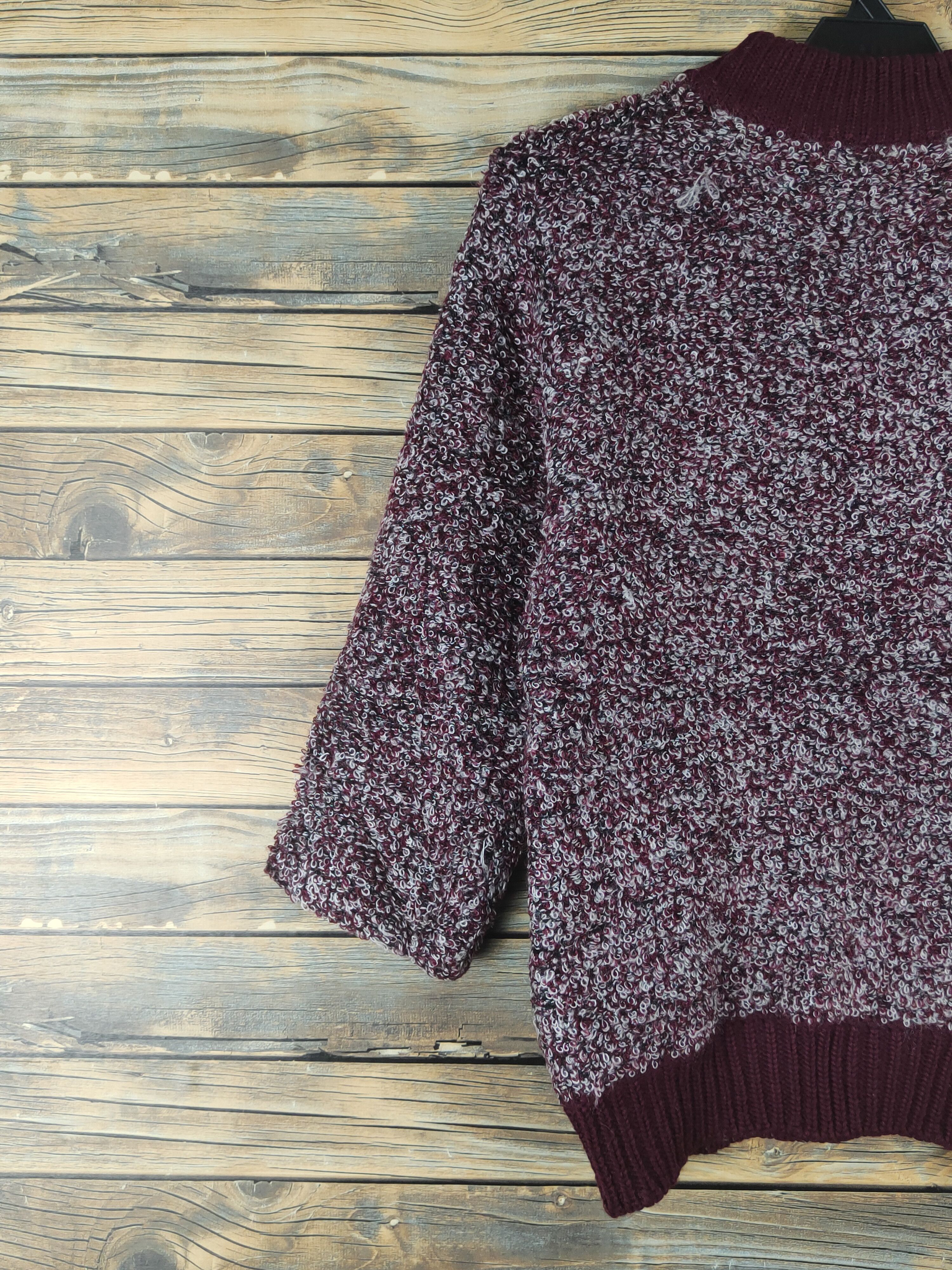 Aran Isles Knitwear × Japanese Brand × Vintage Japanese Brand Maroon Knitwear Sweaters #W1532 Size S / US 4 / IT 40 - 8 Thumbnail