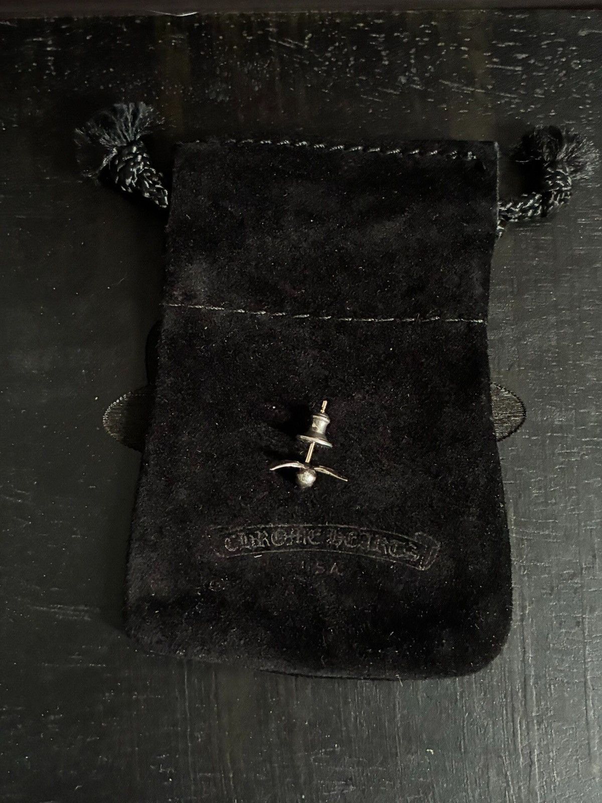 Chrome Hearts Foti Skull 14k Needle Earring Bbbb7 in Silver, Women's — image 2 of 6