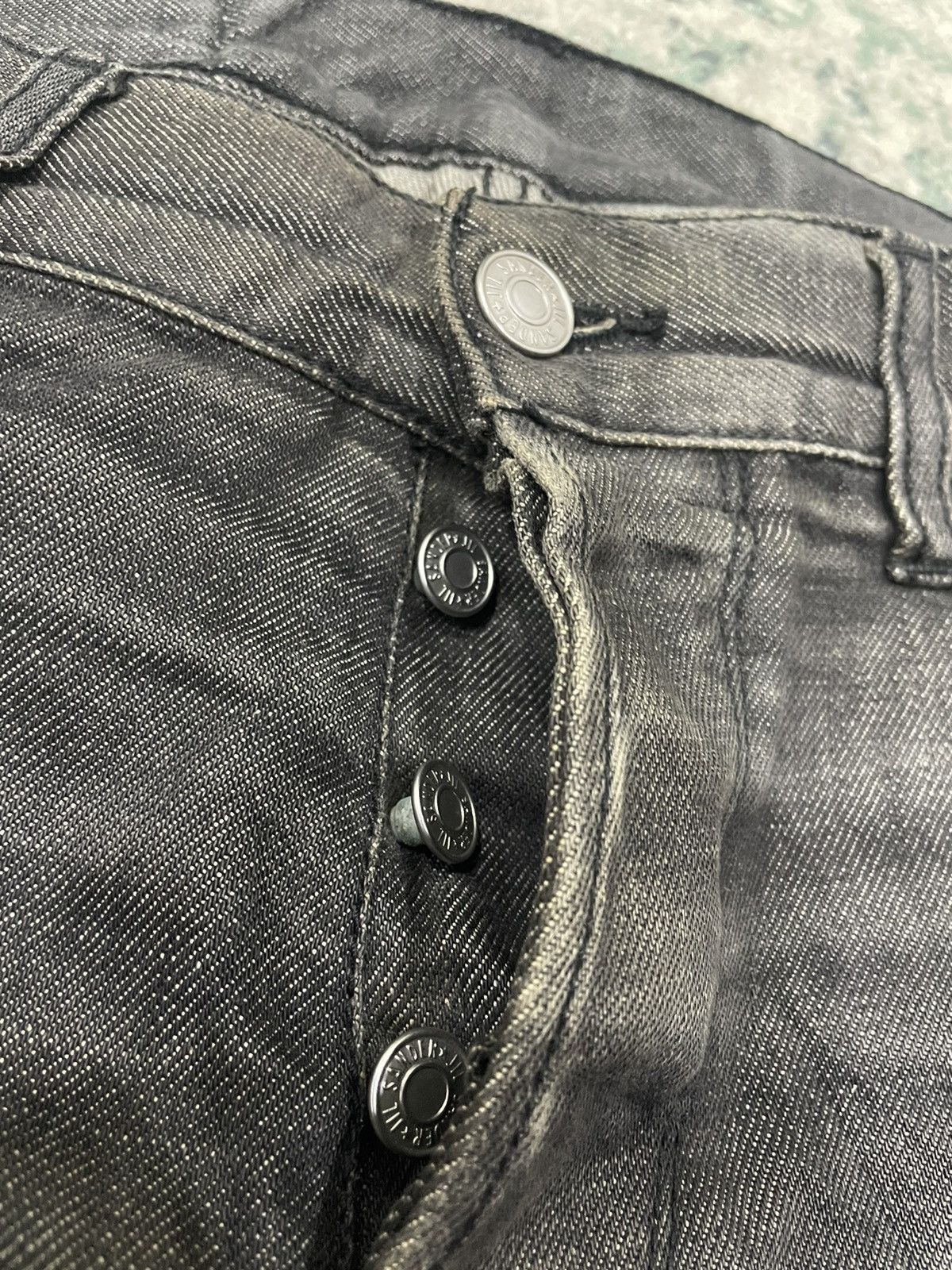 Jil Sander Jil Sander By Raf Simon Waxed Style Distressed Denim Size US 32 / EU 48 - 9 Thumbnail
