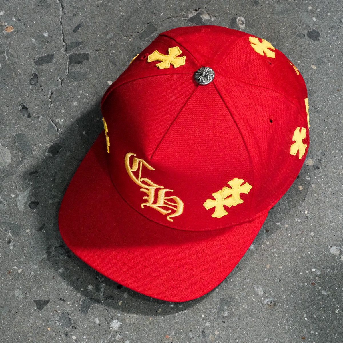 Chrome Hearts CHROME HEARTS BASEBALL CAP - CROSS WAXED DENIM