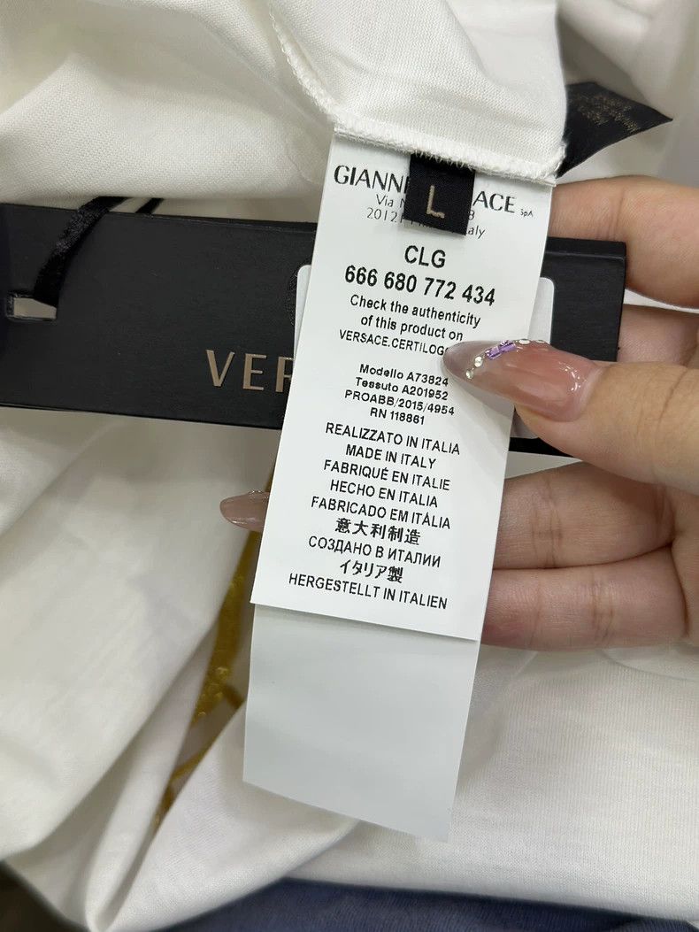 Other Versace 男士圆领白色人像刺绣短袖T恤 Size US XL / EU 56 / 4 - 6 Thumbnail