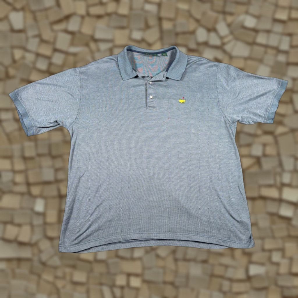 Vintage VINTAGE Amen Corner Masters Polo Shirt Adult XL Blue Check Polo Short Sleeve Mens/XL 90s Size US XL / EU 56 / 4 - 1 Thumbnail