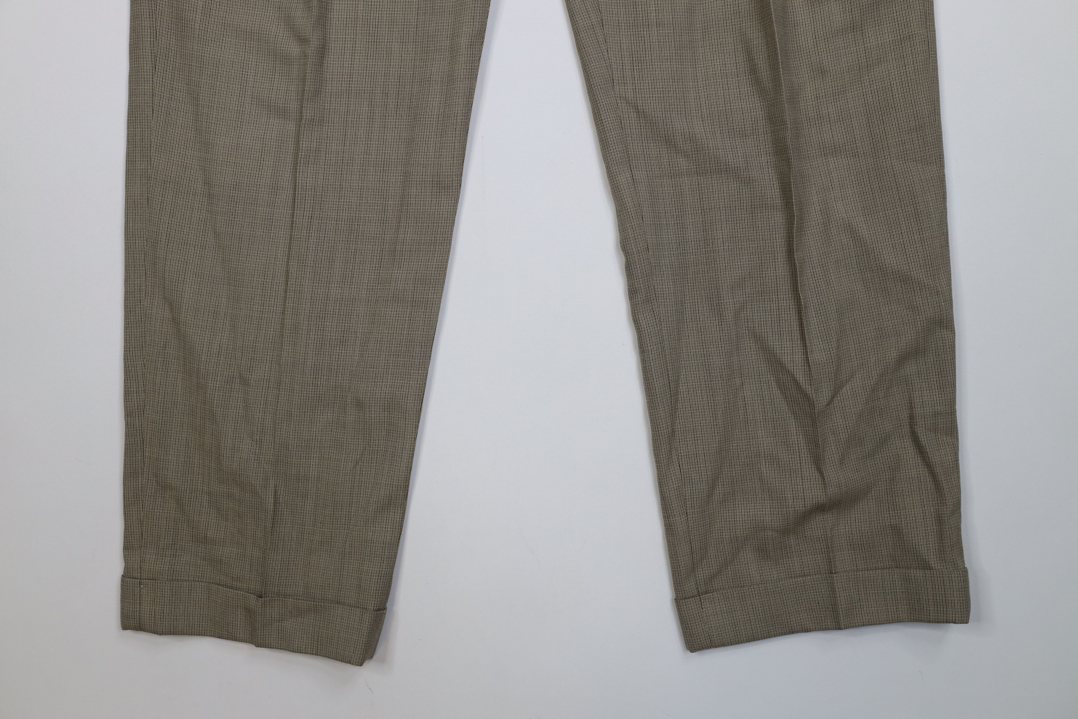 Lands' End Vintage 90s Lands End Cuffed Wide Leg Chino Pants Plaid USA Size US 34 / EU 50 - 4 Thumbnail