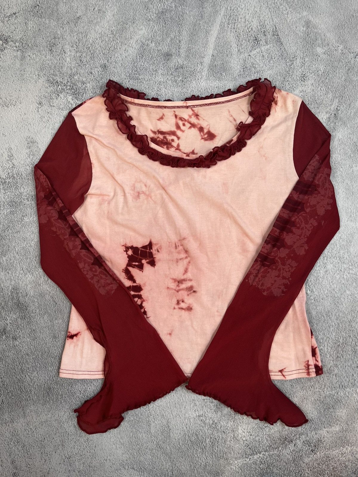 Other Vintage Y2K abstract all over blouse longsleeve Japanese Size XL / US 12-14 / IT 48-50 - 1 Thumbnail
