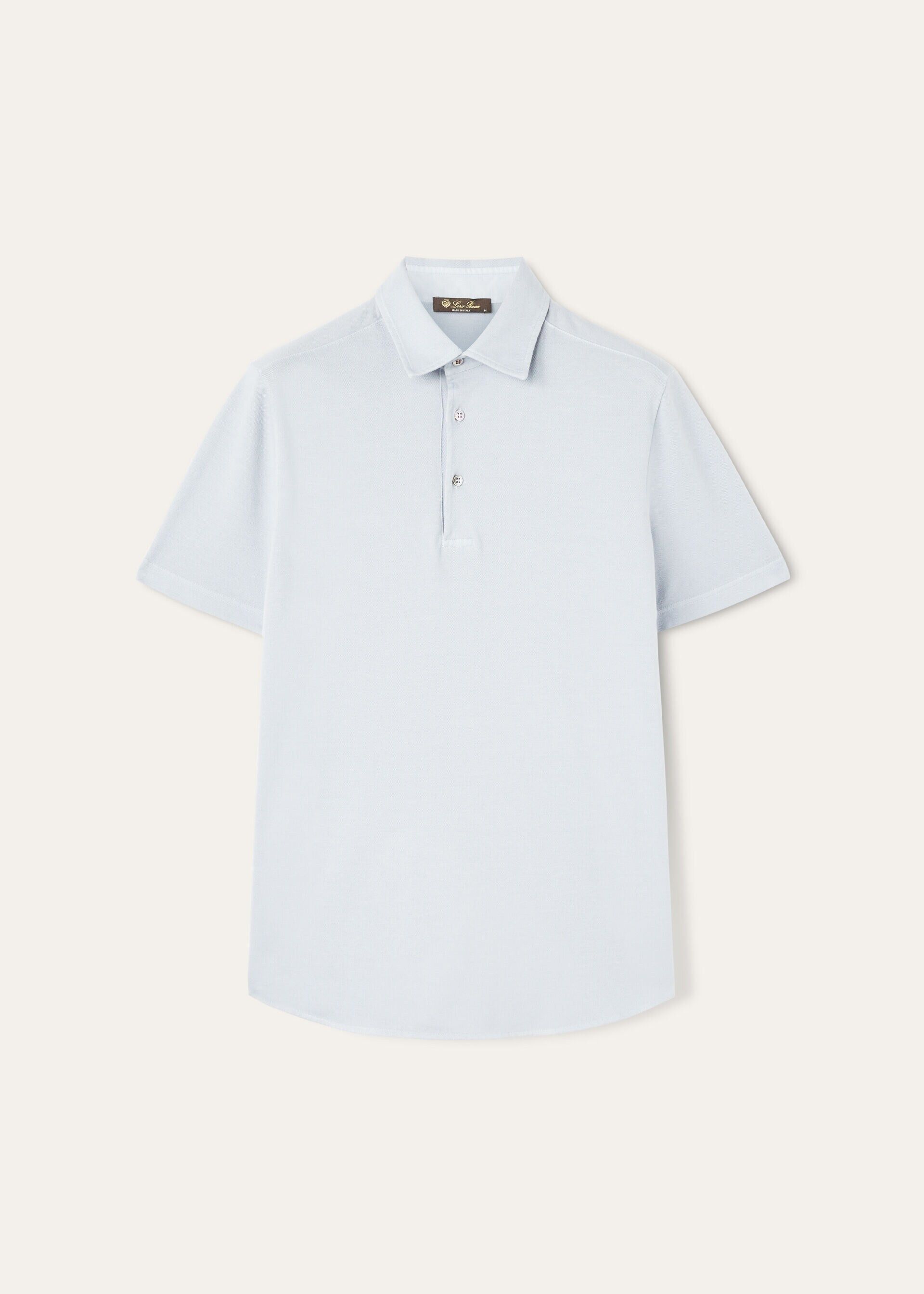 Loro Piana o1w1db10125 FAN5407 Polo Shirt in Light Blue Size US L / EU 52-54 / 3 - 1 Thumbnail