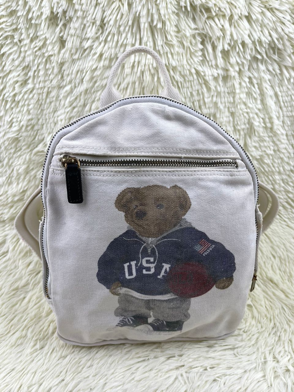 Polo Ralph Lauren × Ralph Lauren × Vintage Ralph Lauren Polo Bear Canvas Bagpack Size ONE SIZE - 4 Thumbnail