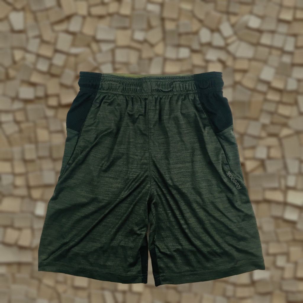 Reebok VINTAGE Reebook Short Mens Size S Dark Green Drawstring Activewear Size US 28 / EU 44 - 1 Thumbnail