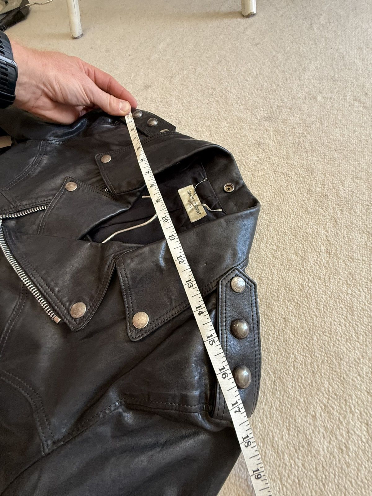 Saint Laurent Paris SS15 Holy Grail Saint Laurent studded leather biker jacket Size US M / EU 48-50 / 2 - 5 Thumbnail