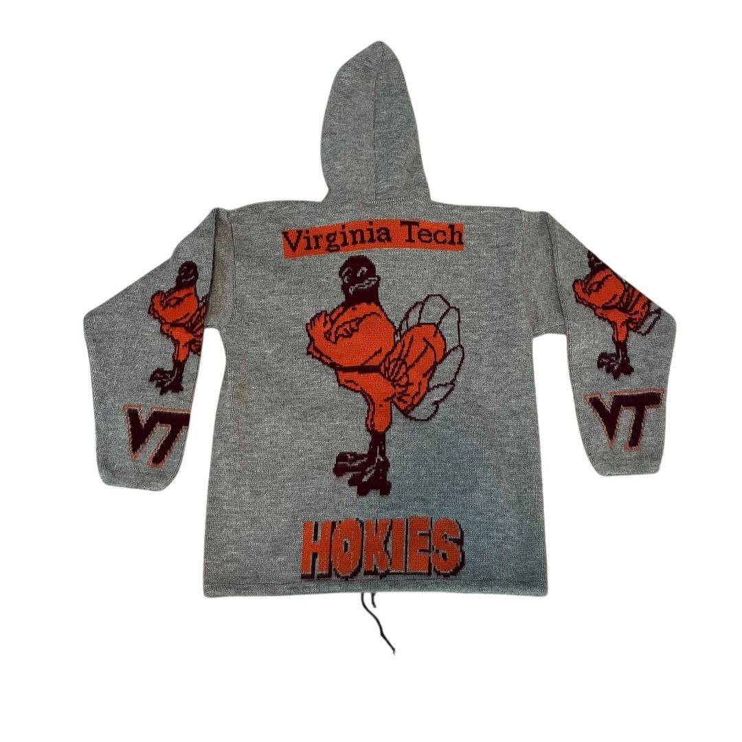 Vintage VINTAGE Virginia Tech Hokie Bird Zip Up Baja Hoodie Size US L / EU 52-54 / 3 - 4 Thumbnail