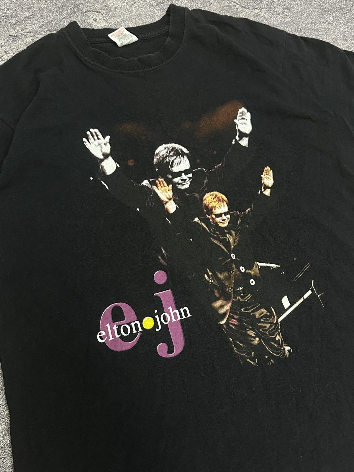 Band Tees × Vintage Vintage Elton John World Tour 2005 T-Shirt Black M Size Size US M / EU 48-50 / 2 - 3 Thumbnail