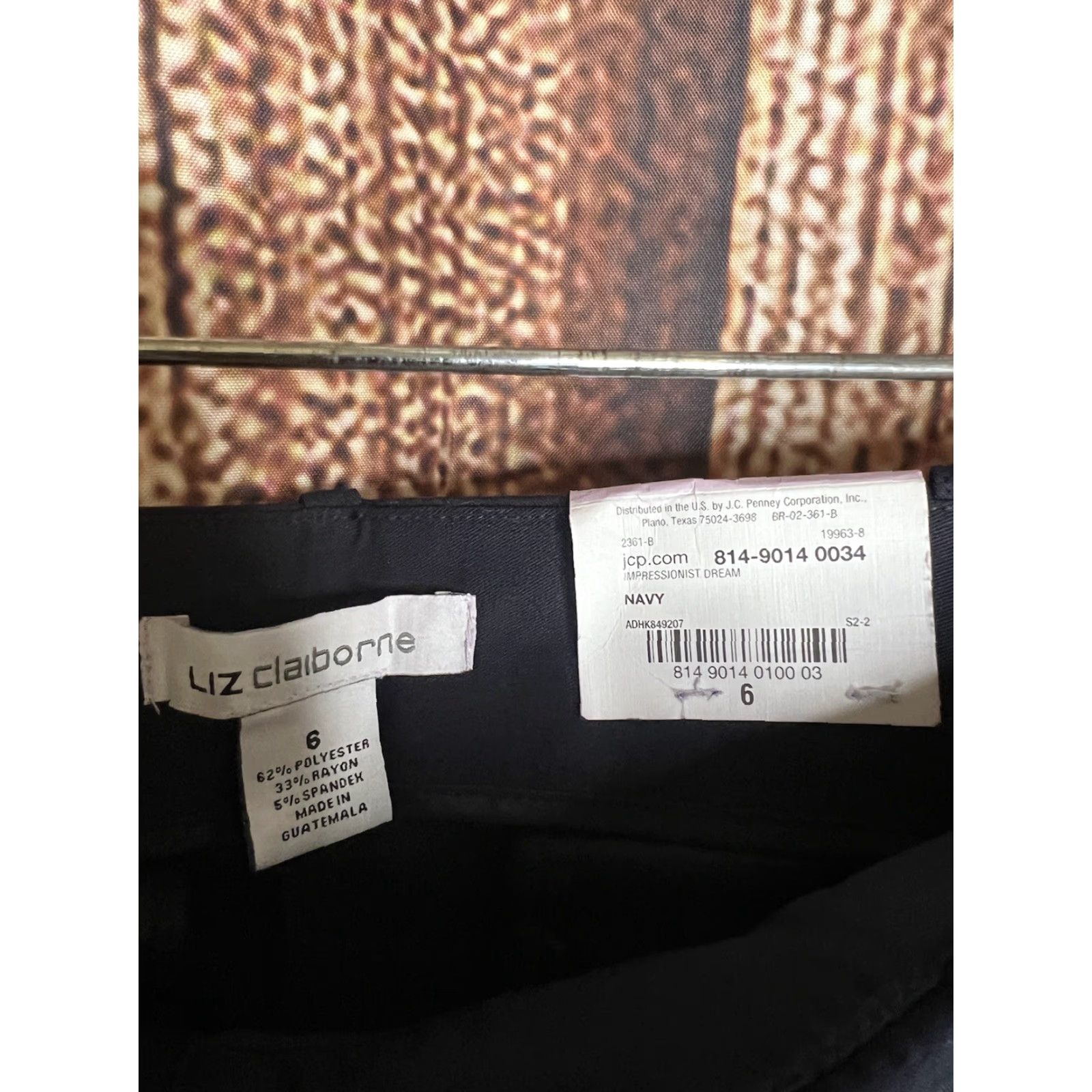 Liz Claiborne Liz Claiborne Womens Blue Dress Pants Wide-Leg 6 NWT Plus Size Size 28" / US 6 / IT 42 - 3 Thumbnail