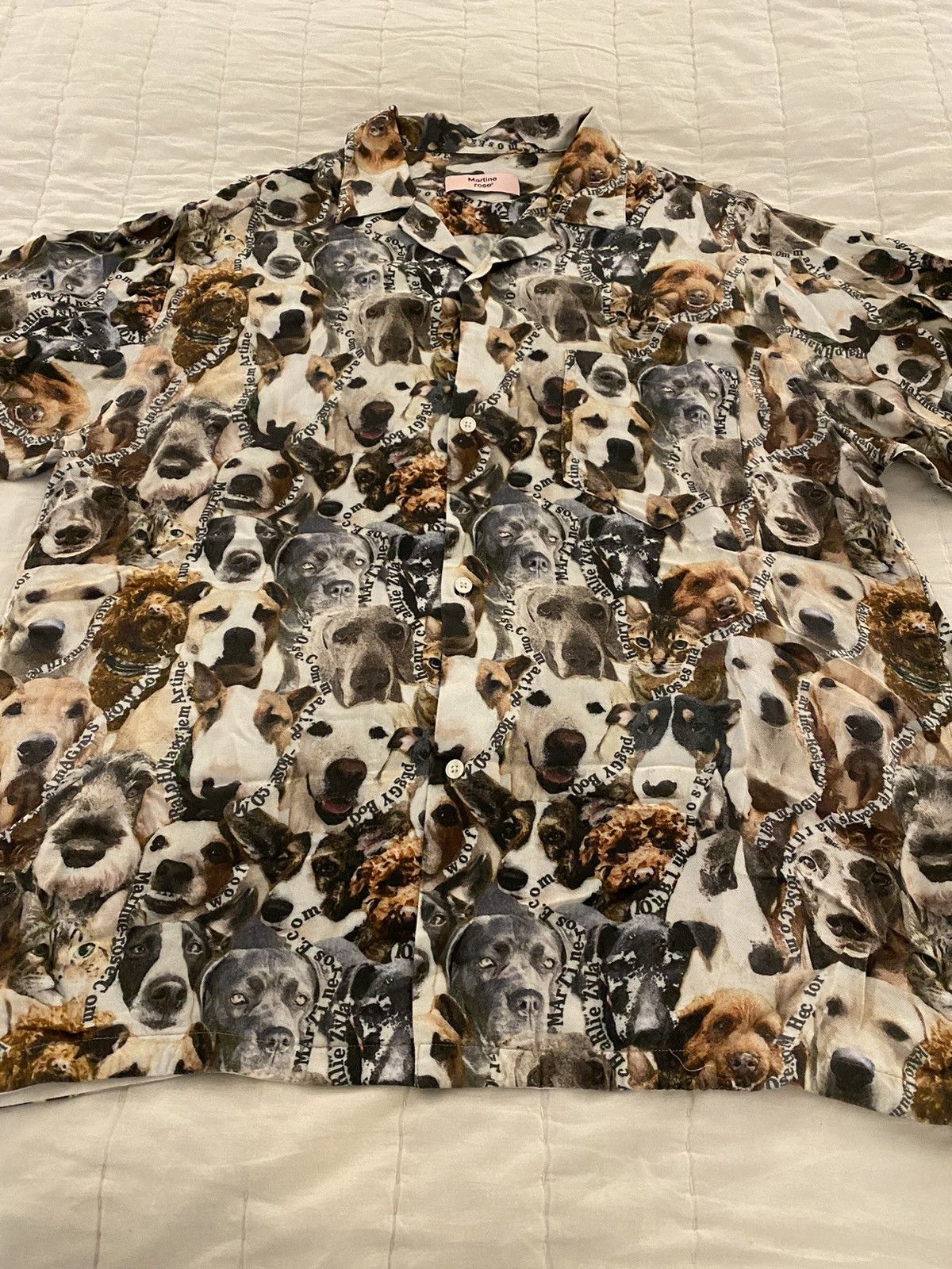 Martine Rose Martine Rose Dog Print Hawaiian Shirt XL Size US XL / EU 56 / 4 - 4 Thumbnail