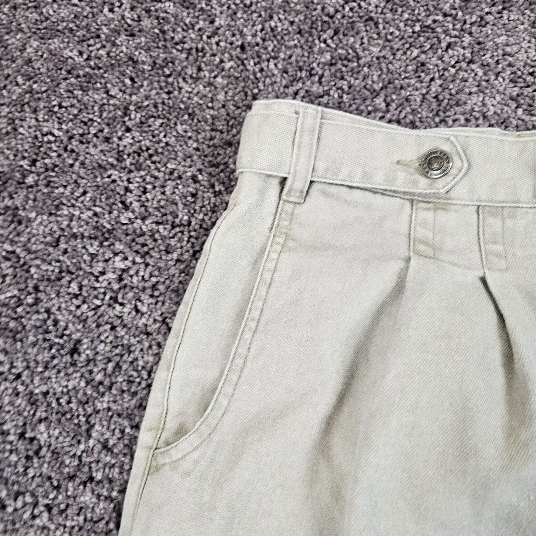 Vintage L.L. Bean Women's Pants 30x28 Beige Canvas Tapered Adjustable Chino Regular Fit Size 30" / US 8 / IT 44 - 3 Thumbnail