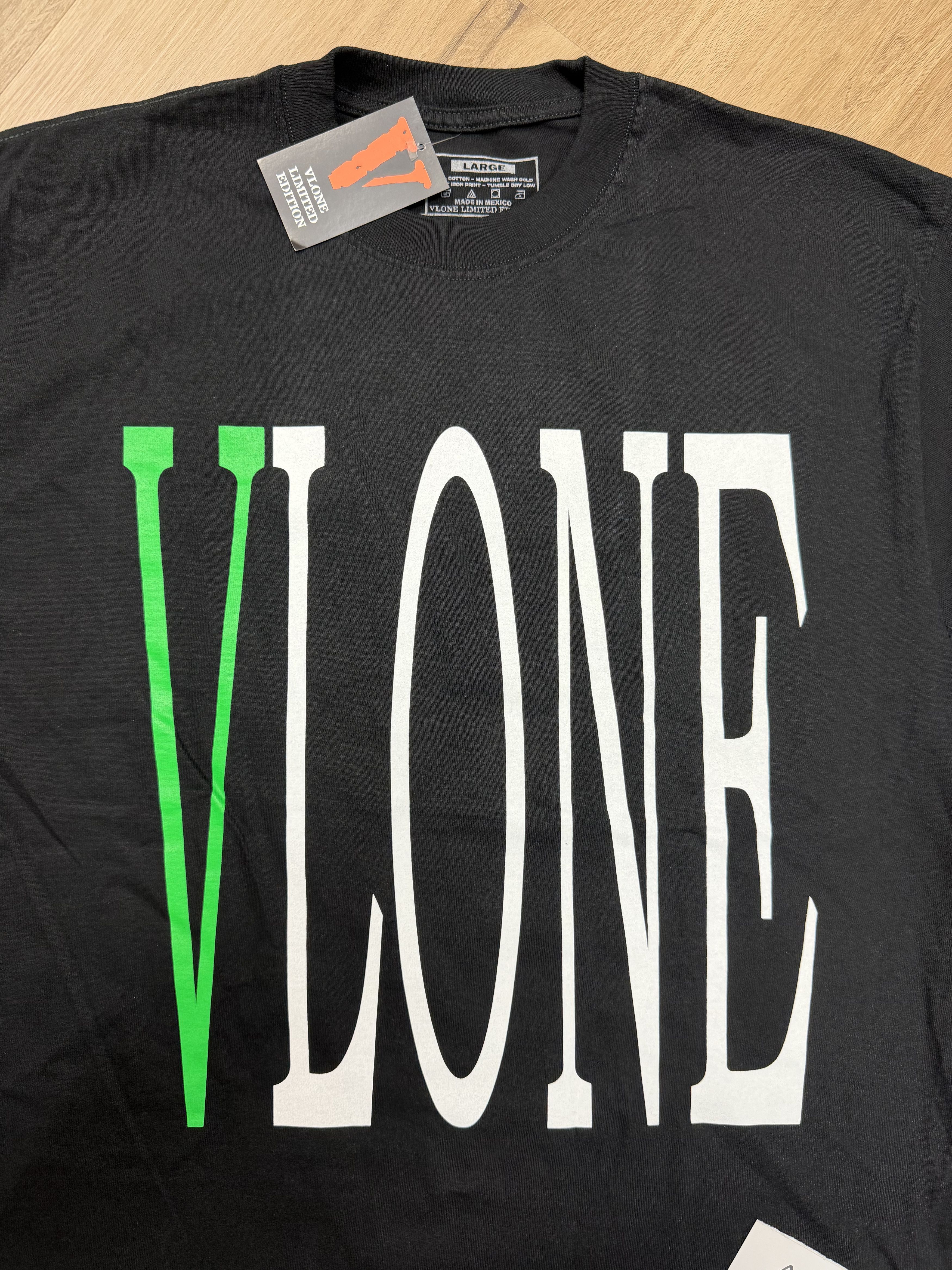 Vlone VLONE Staple T-Shirt Black/Green Size US L / EU 52-54 / 3 - 3 Thumbnail
