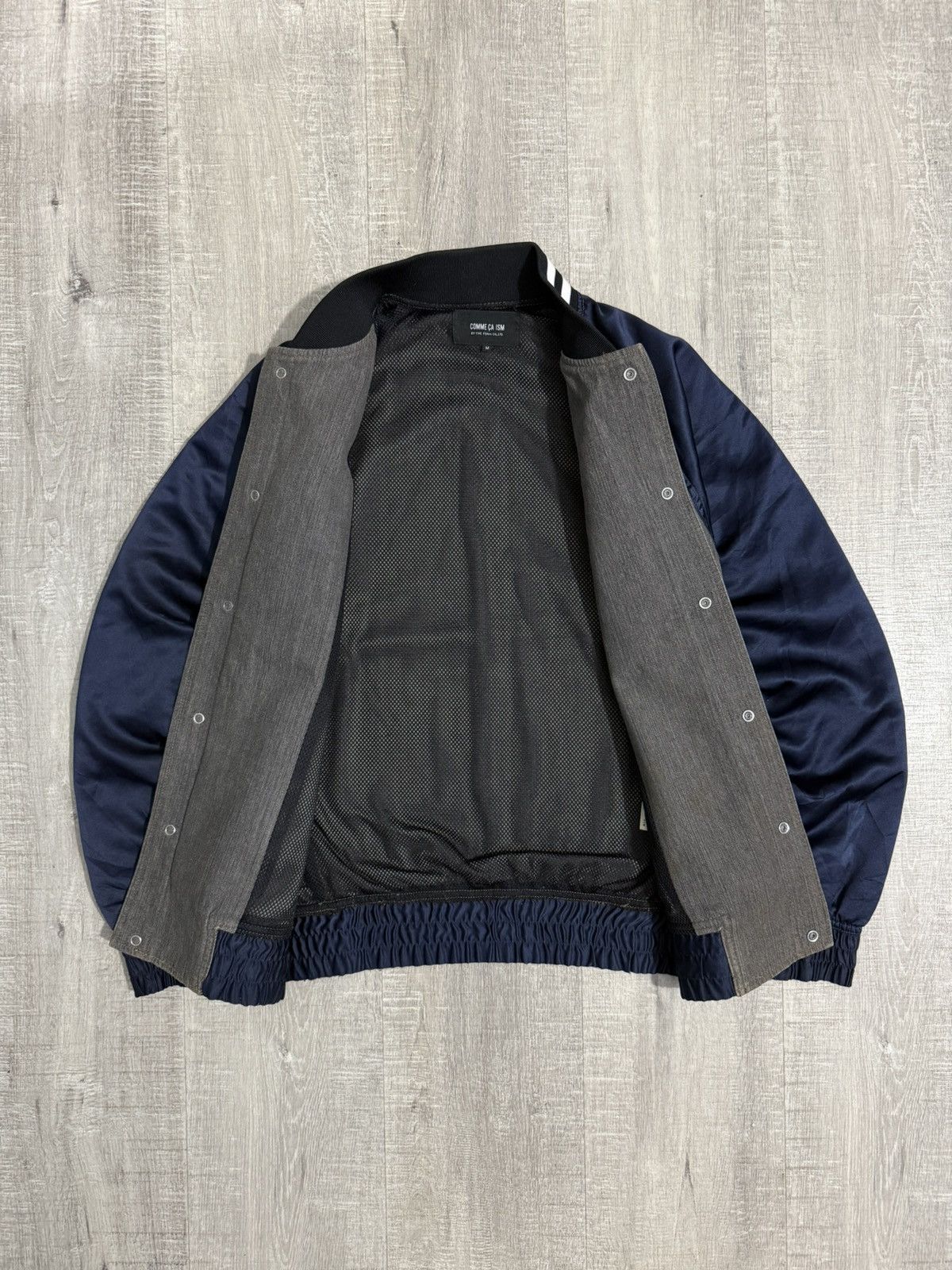 Comme Ca Ism Comme ca ism by five Foxes co.ltd varsity satin denim jacket Size US M / EU 48-50 / 2 - 7 Thumbnail