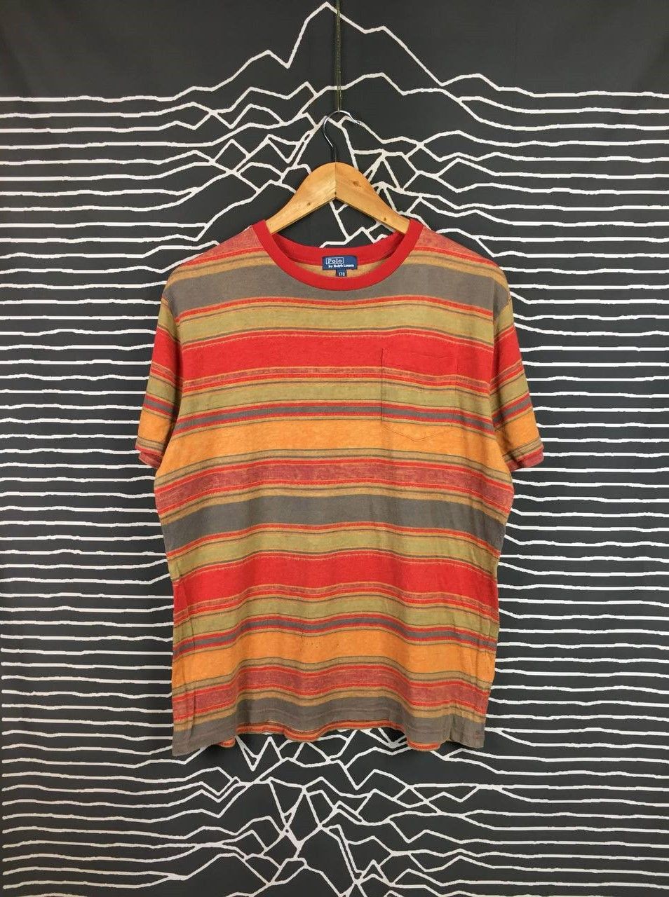 Polo Ralph Lauren Vtg Polo Ralph Lauren Multicolor Striped Pocket Tee Size US L / EU 52-54 / 3 - 2 Thumbnail