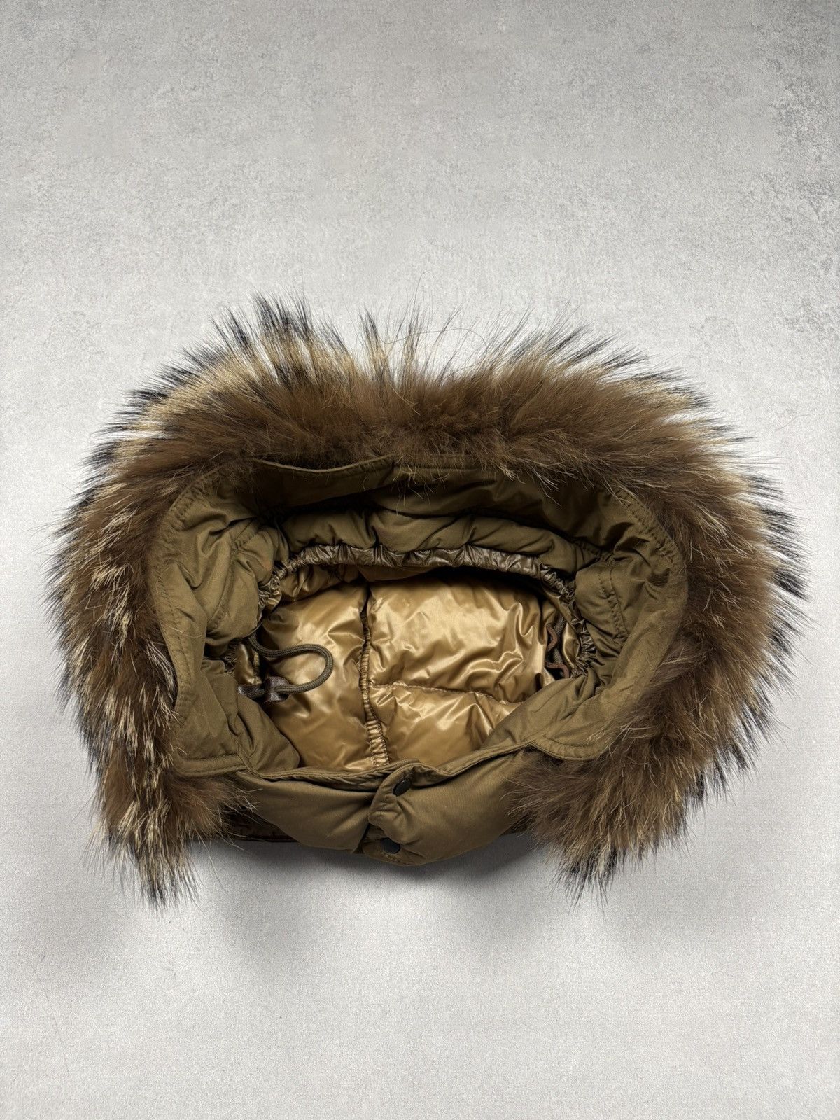 Moncler Moncler Detachable Down Hood With Real Fur Trim Brown Size ONE SIZE - 2 Thumbnail