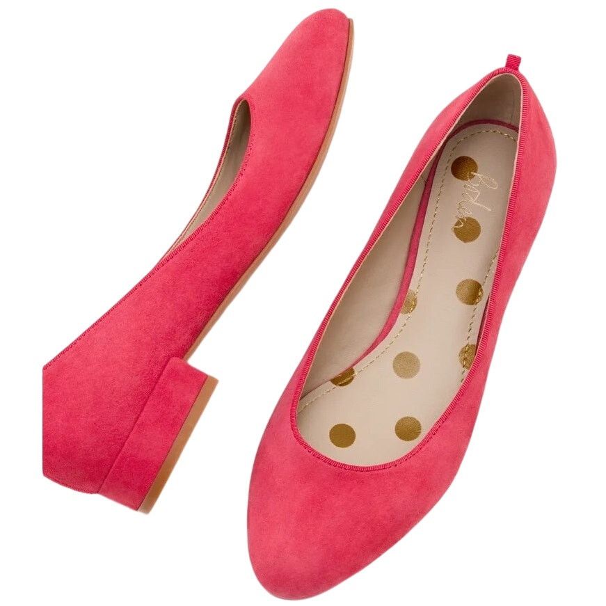 Boden Amelie Low Heel Ballerinas Shoes Suede Slip On 6.5