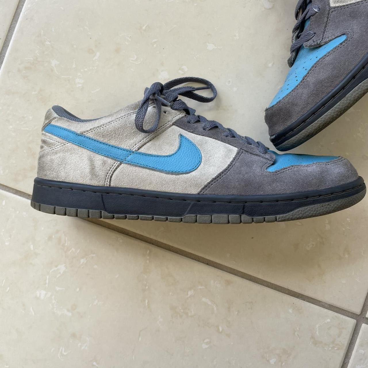 Nike Nike Dunk Low CL Aqua Neutral Grey Suede Vintage 304714-047 Size US 10.5 / EU 43-44 - 3 Thumbnail