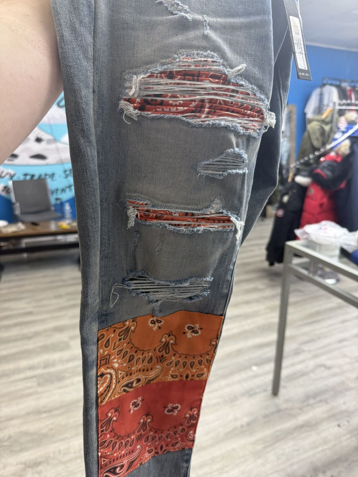 Amiri Amiri Bandana Art Patch Skinny Jeans Size US 29 - 3 Thumbnail