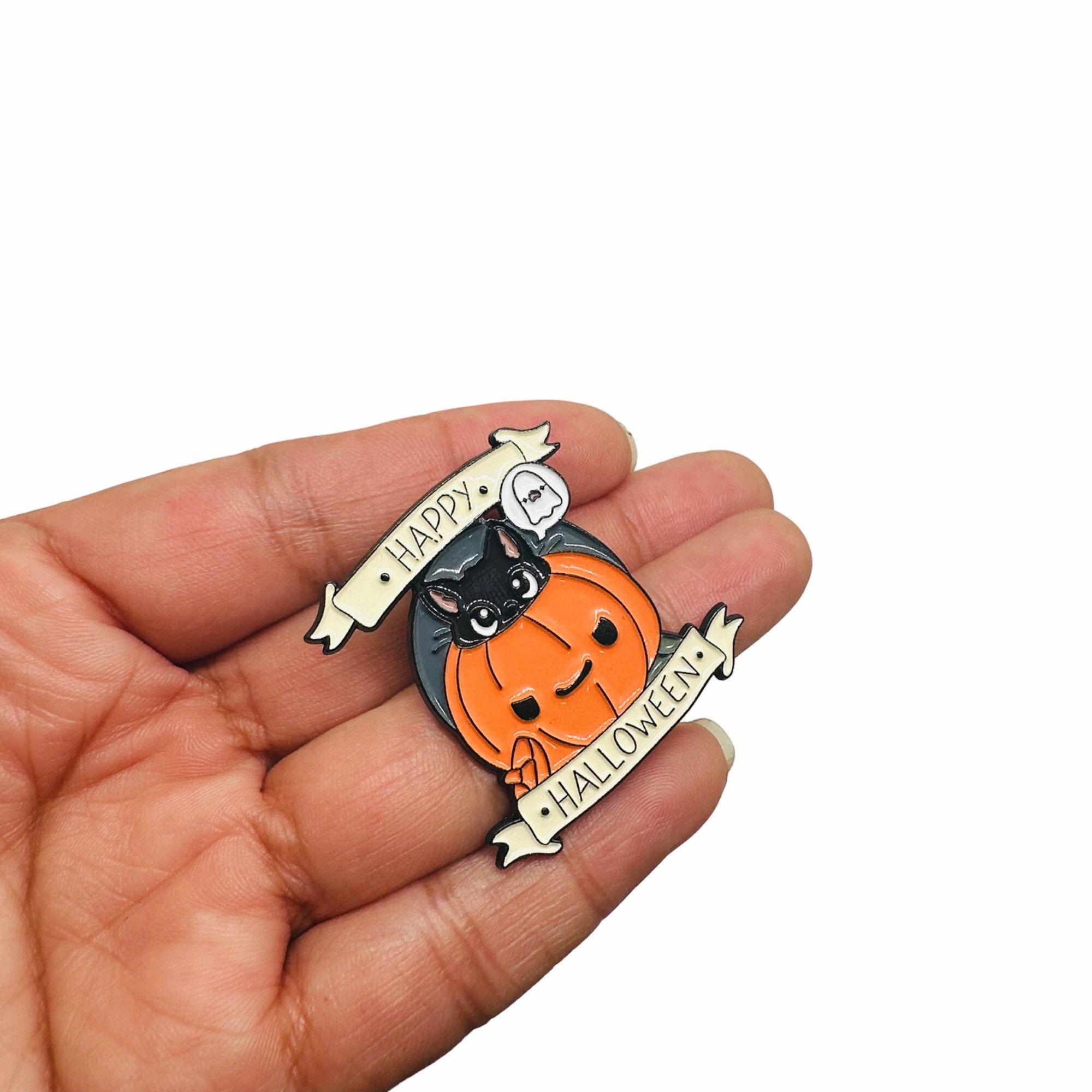 Other 🤩Enamel Pins Halloween Punk Cute Ghost Pumpkin Skull Brooch Size ONE SIZE - 2 Thumbnail