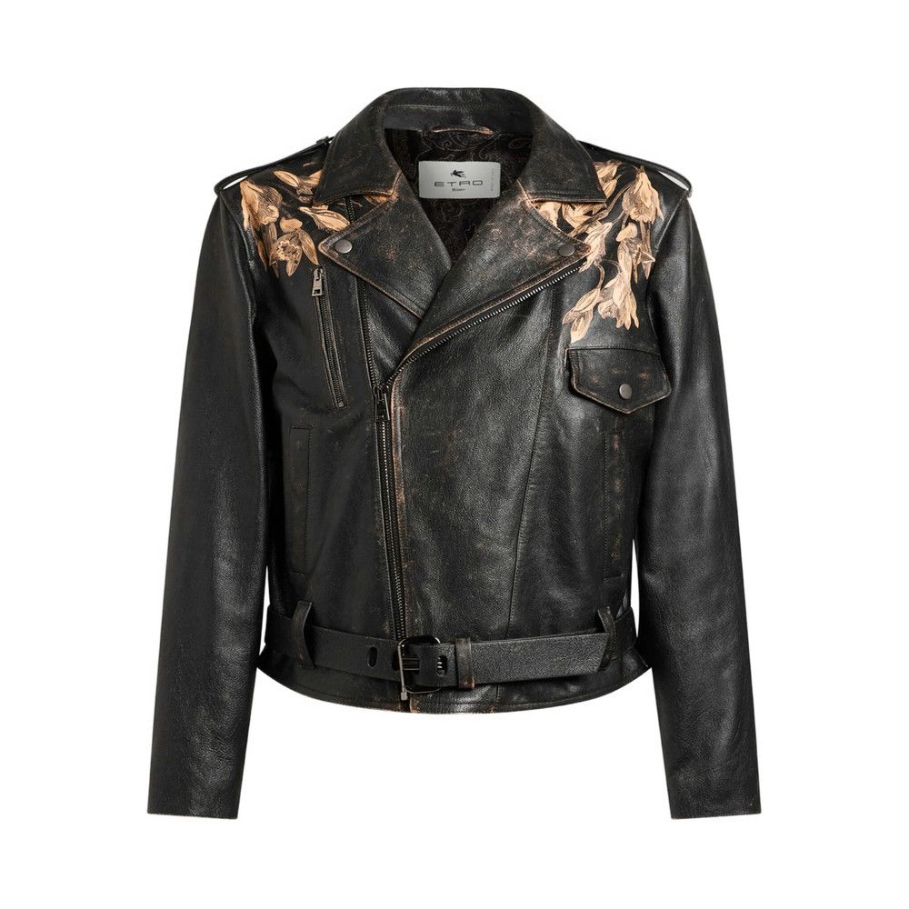 Etro Etro BLACK Jackets - Leather Jackets Size US L / EU 52-54 / 3 - 1 Thumbnail