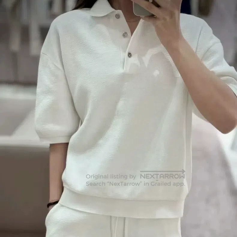 Loro Piana Loro Piana Five-Quarter Sleeve Short Sleeve Polo Size S / US 4 / IT 40 - 8 Thumbnail