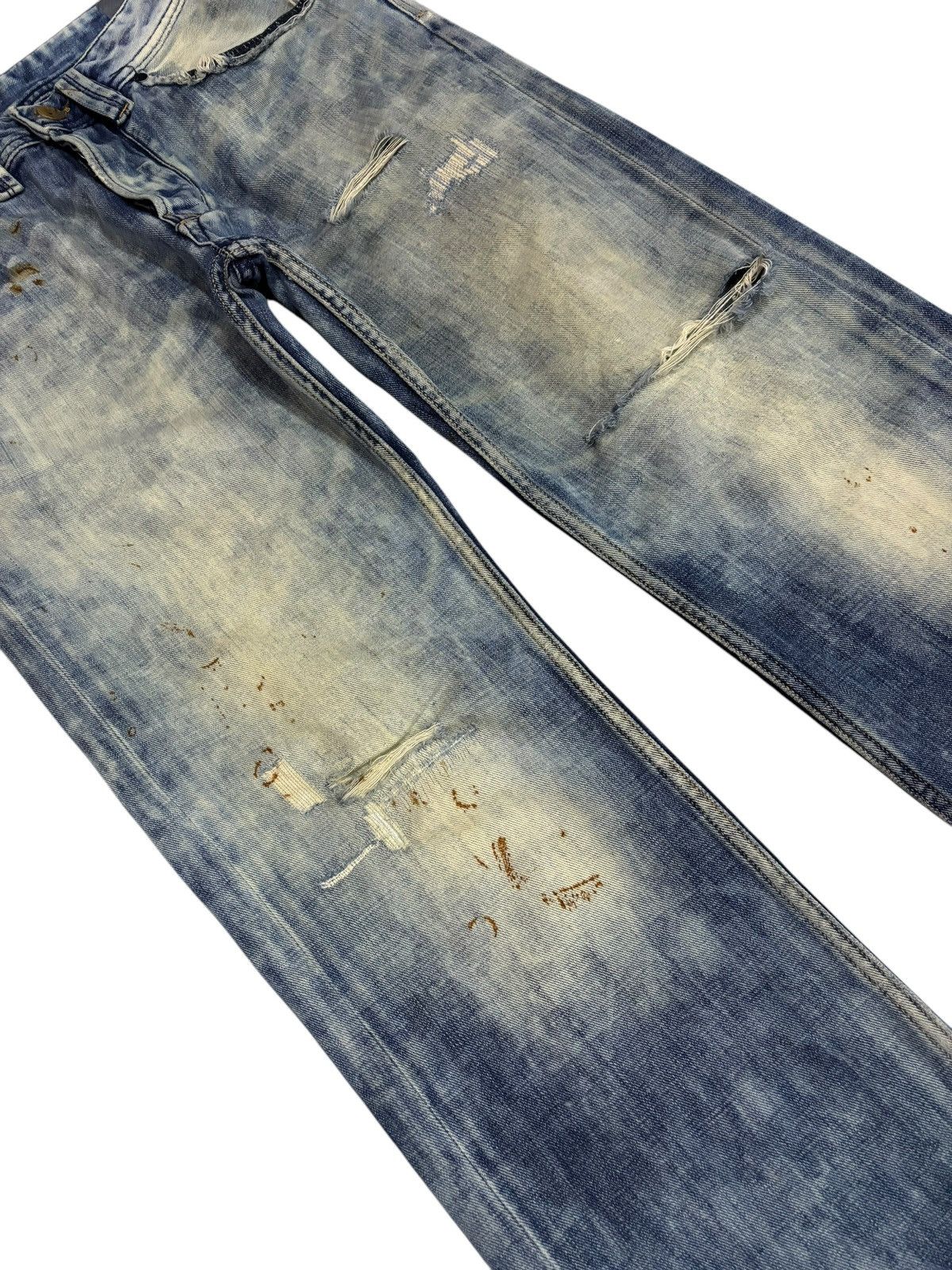 Diesel × Diesel Black Gold 90s Vtg Diesel Black Tag Destroyed Acid Washed Jeans Size US 31 - 3 Thumbnail