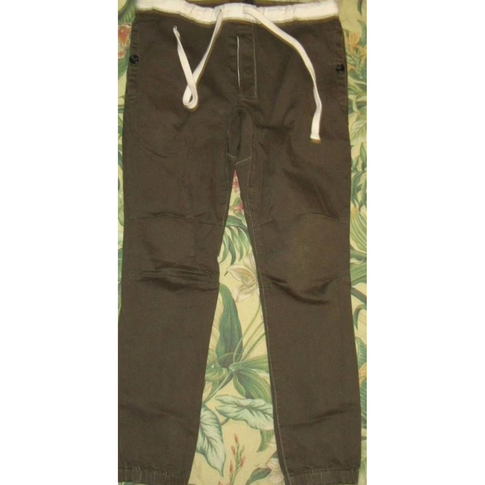 Vintage BEAMS Green Button Fly Jogger Pants Medium Size US 31 - 3 Thumbnail