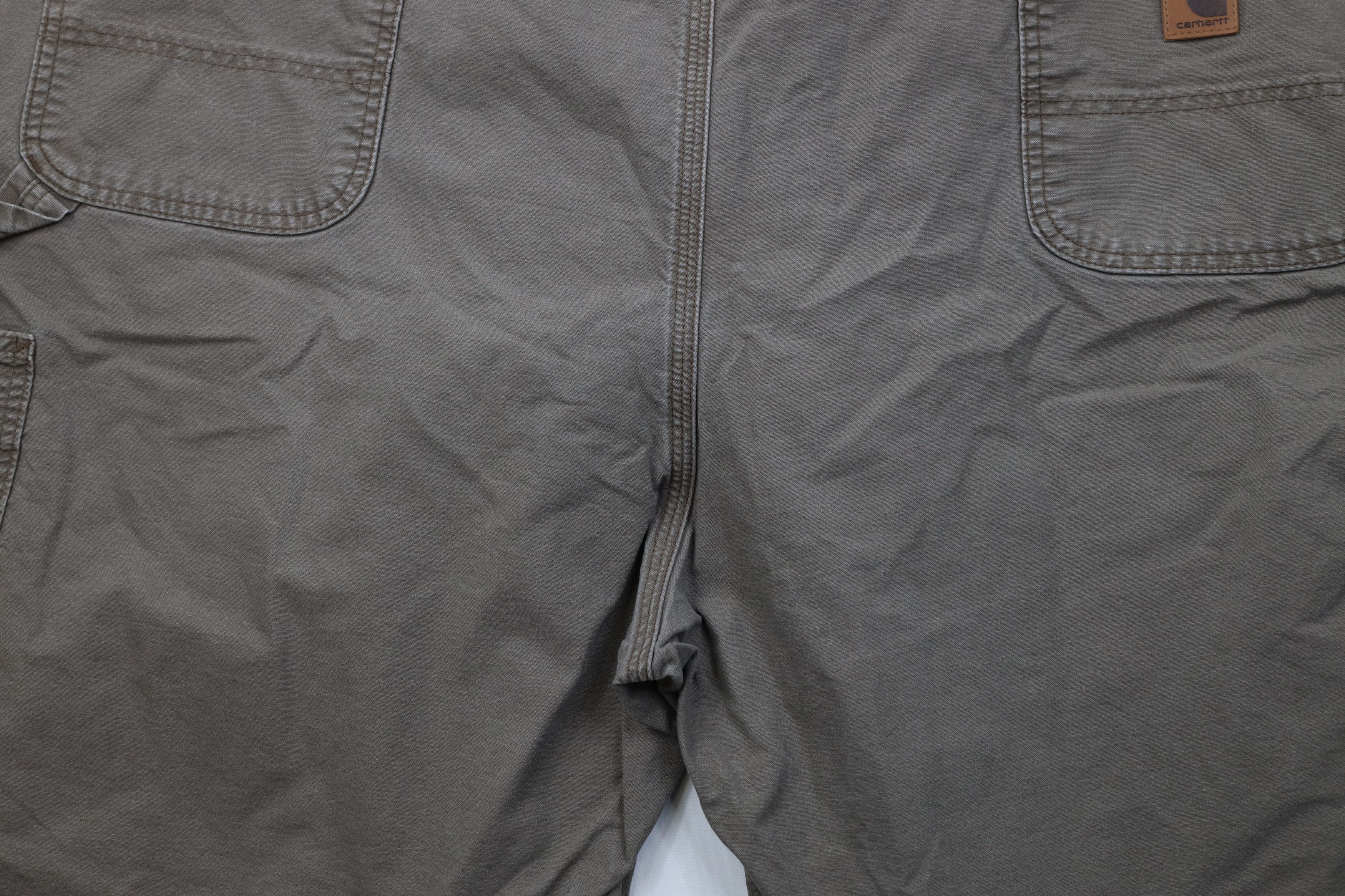 Carhartt Vintage Y2K Carhartt Relaxed Fit Dungaree Shorts Light Brown Size US 44 / EU 60 - 13 Thumbnail