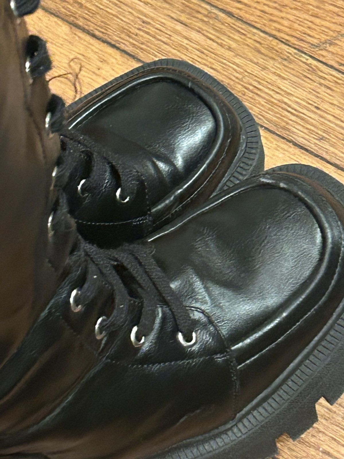 Asos ASOS Chunky Knee High Boots Lace Up Size US 7 / IT 37 - 10 Thumbnail
