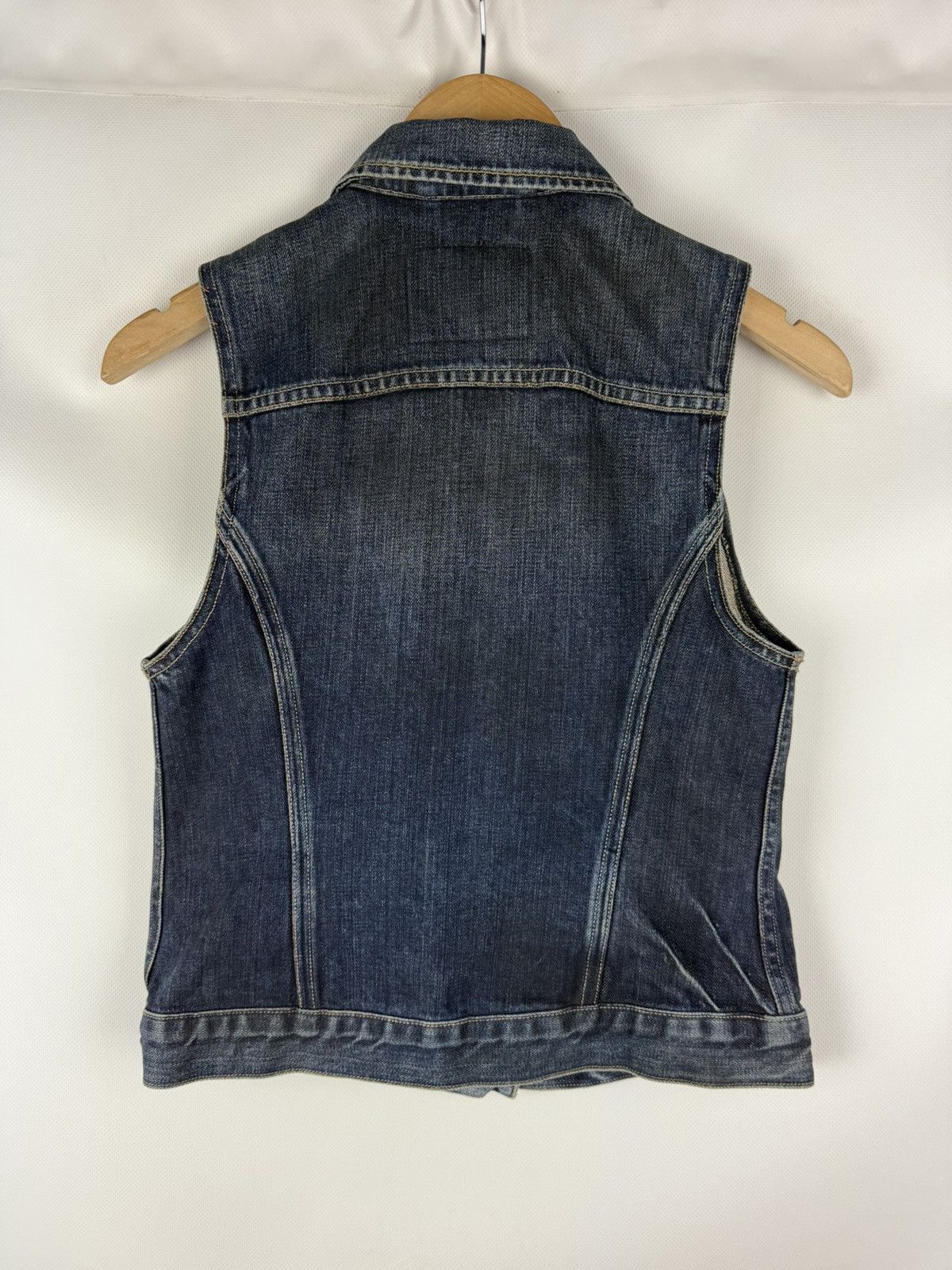 Allsaints × Japanese Brand Allsaints Ladies Easy Trucker Selvedge Denim Gilet Vest Size M / US 6-8 / IT 42-44 - 12 Thumbnail