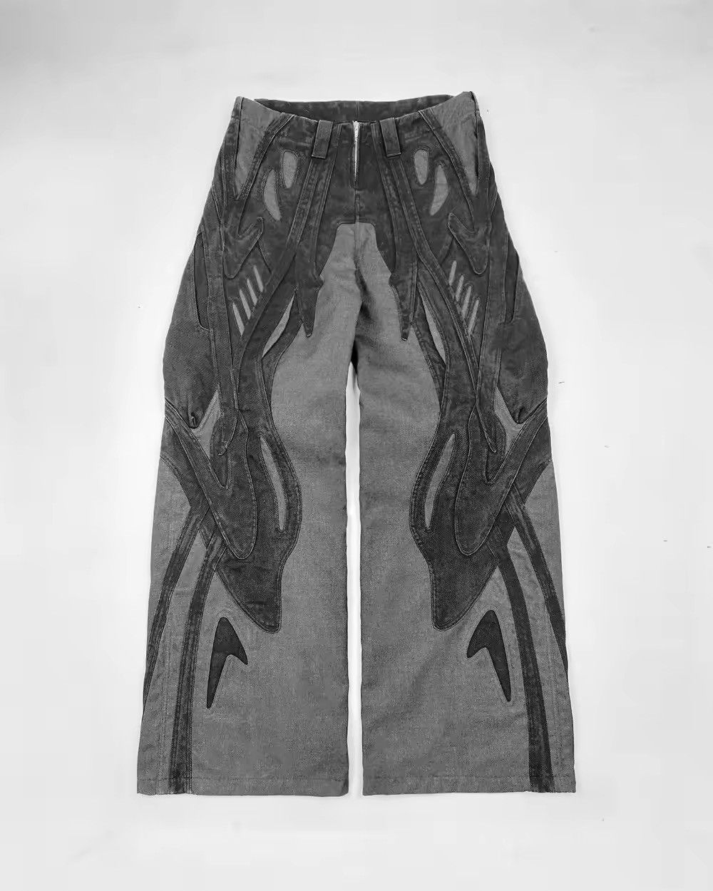 Retro Ripped Spliced Baggy Jeans