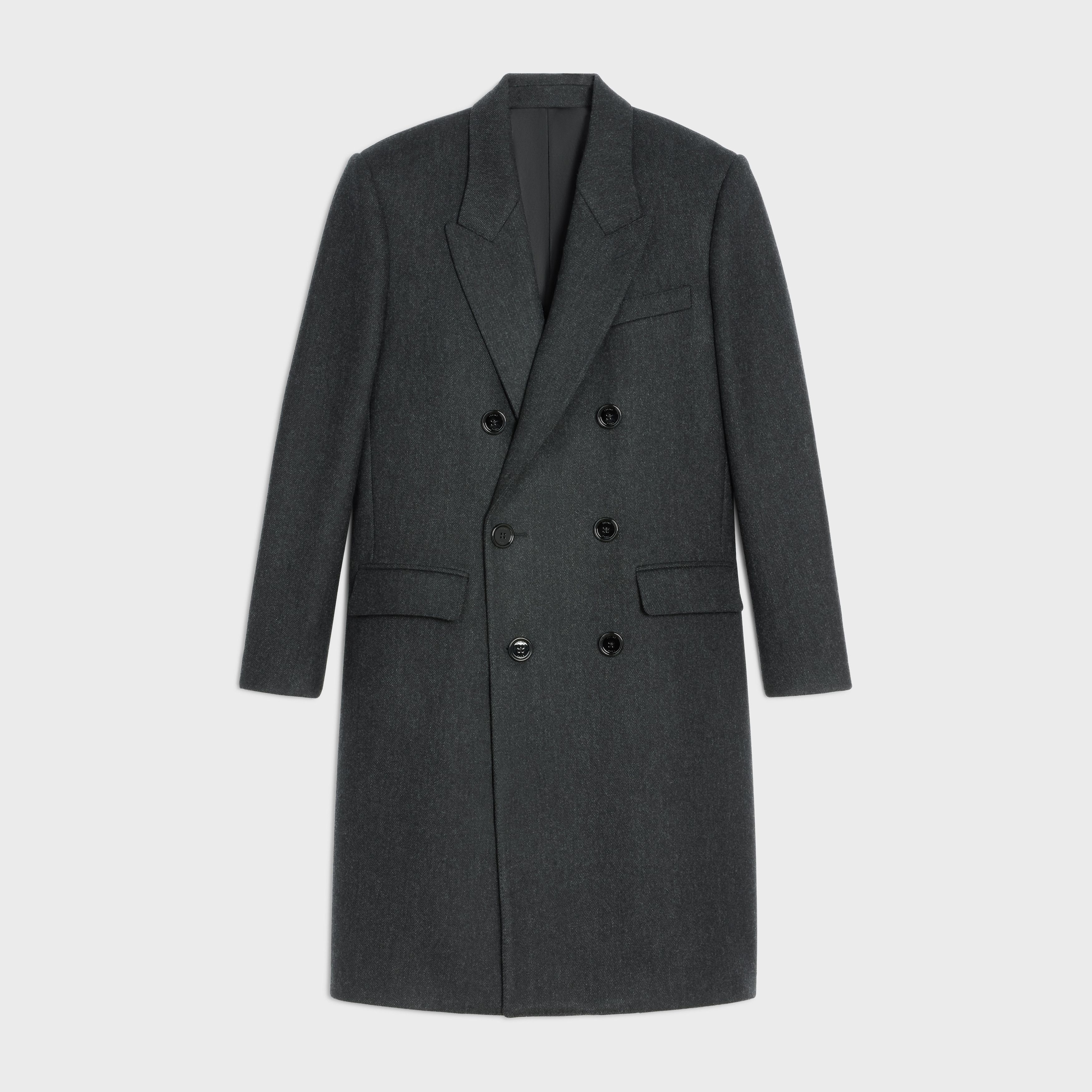 DIAGONAL WOOL OVERCOAT