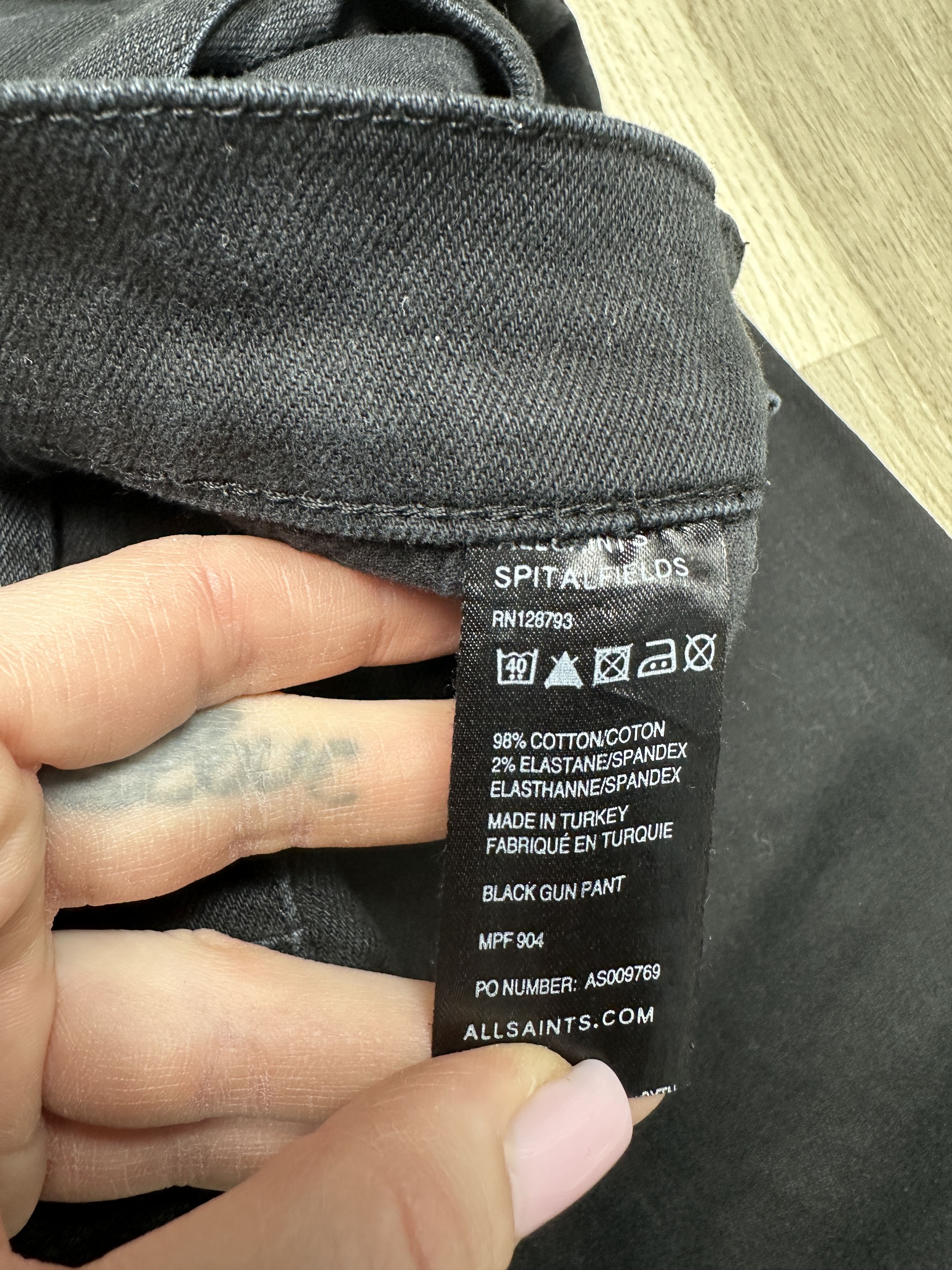 Allsaints Allsaints Black Gun Denim Pants Jeans Size US 28 / EU 44 - 4 Thumbnail