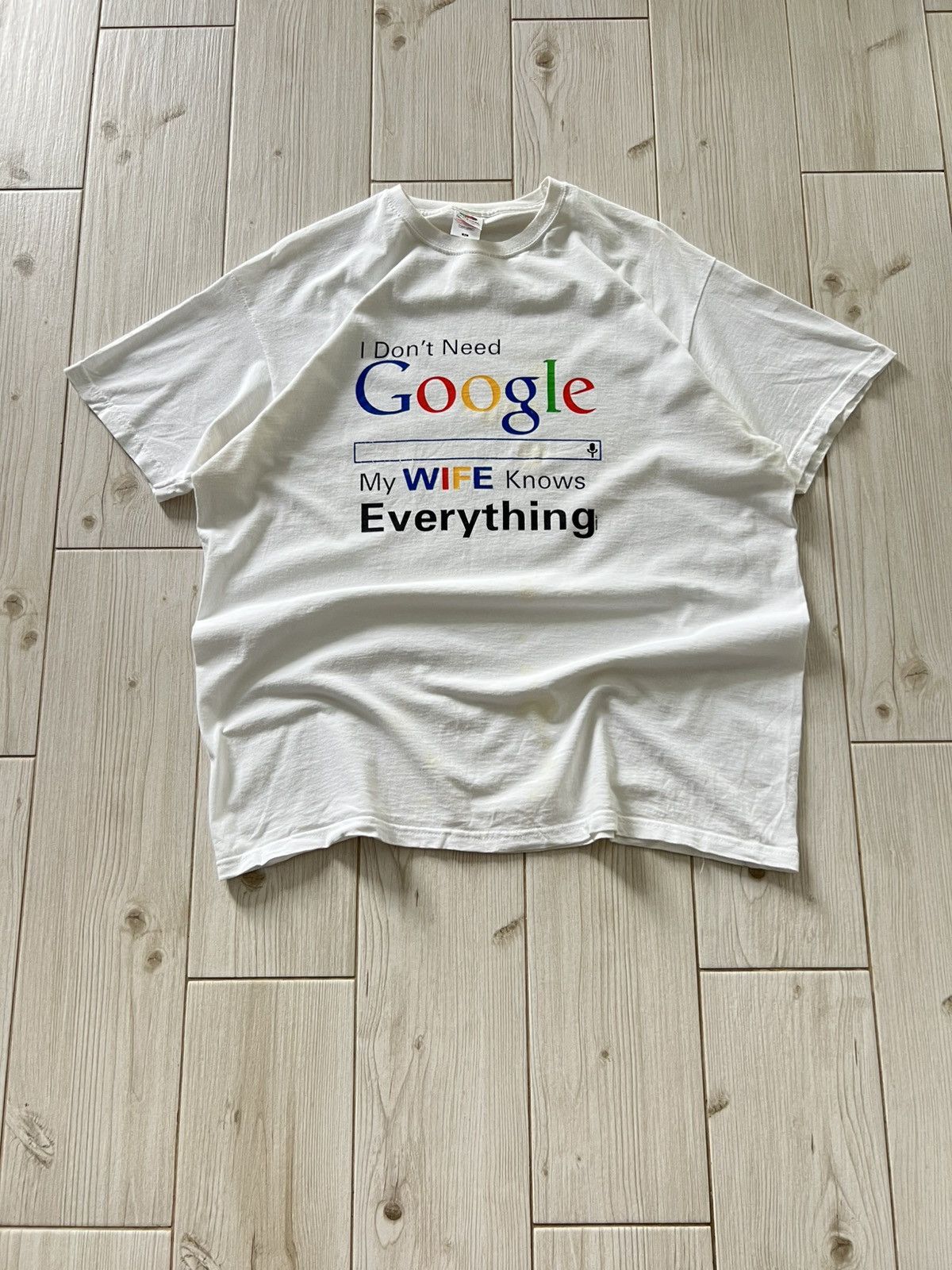 Vintage Funny I Dont Need Google My Wife Know Everething T-Shirt Size US XL / EU 56 / 4 - 2 Thumbnail