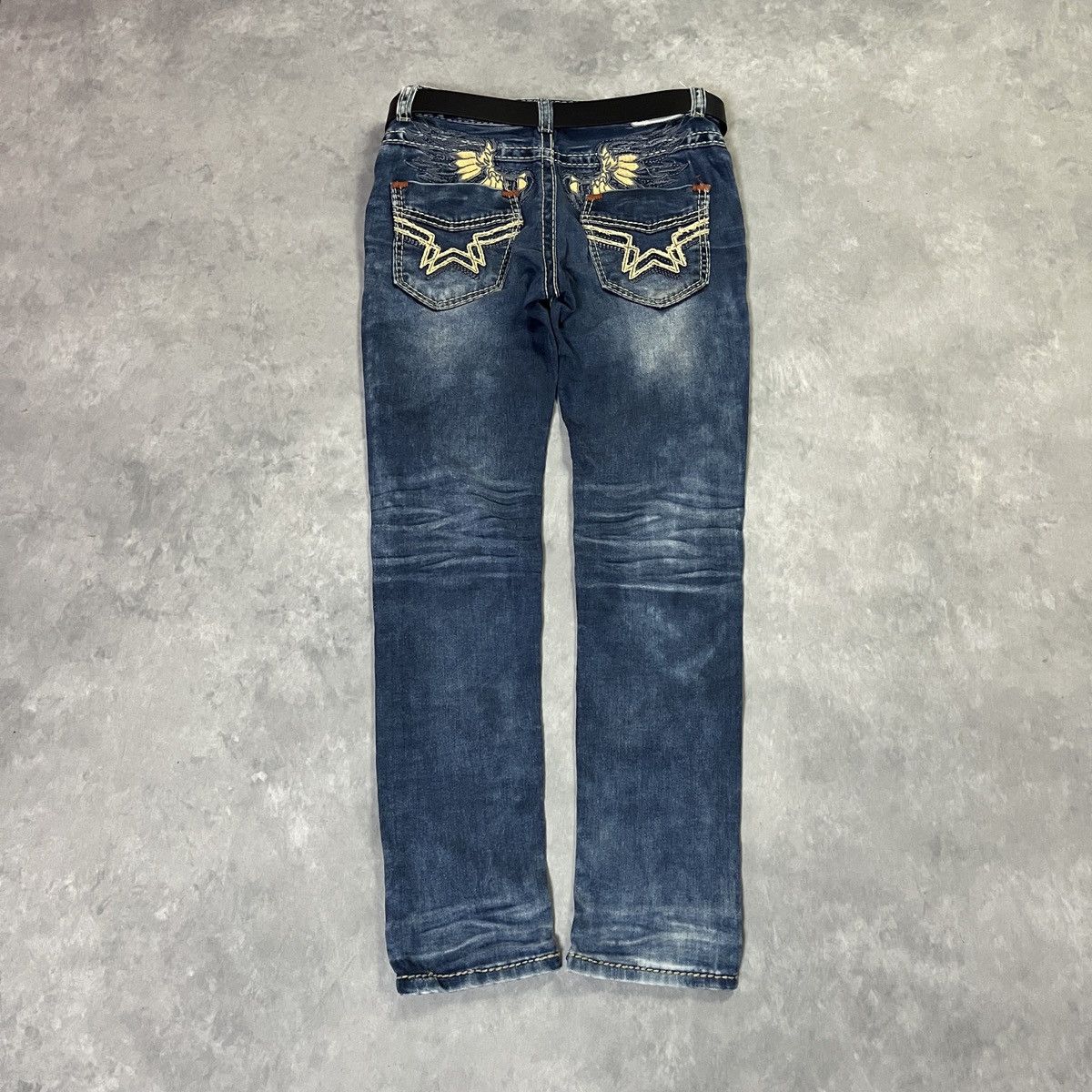 Japanese Brand 2000s Archive Washed Jeans Embroidered Detail y2k Lgb Ifsix Size US 28 / EU 44 - 4 Thumbnail