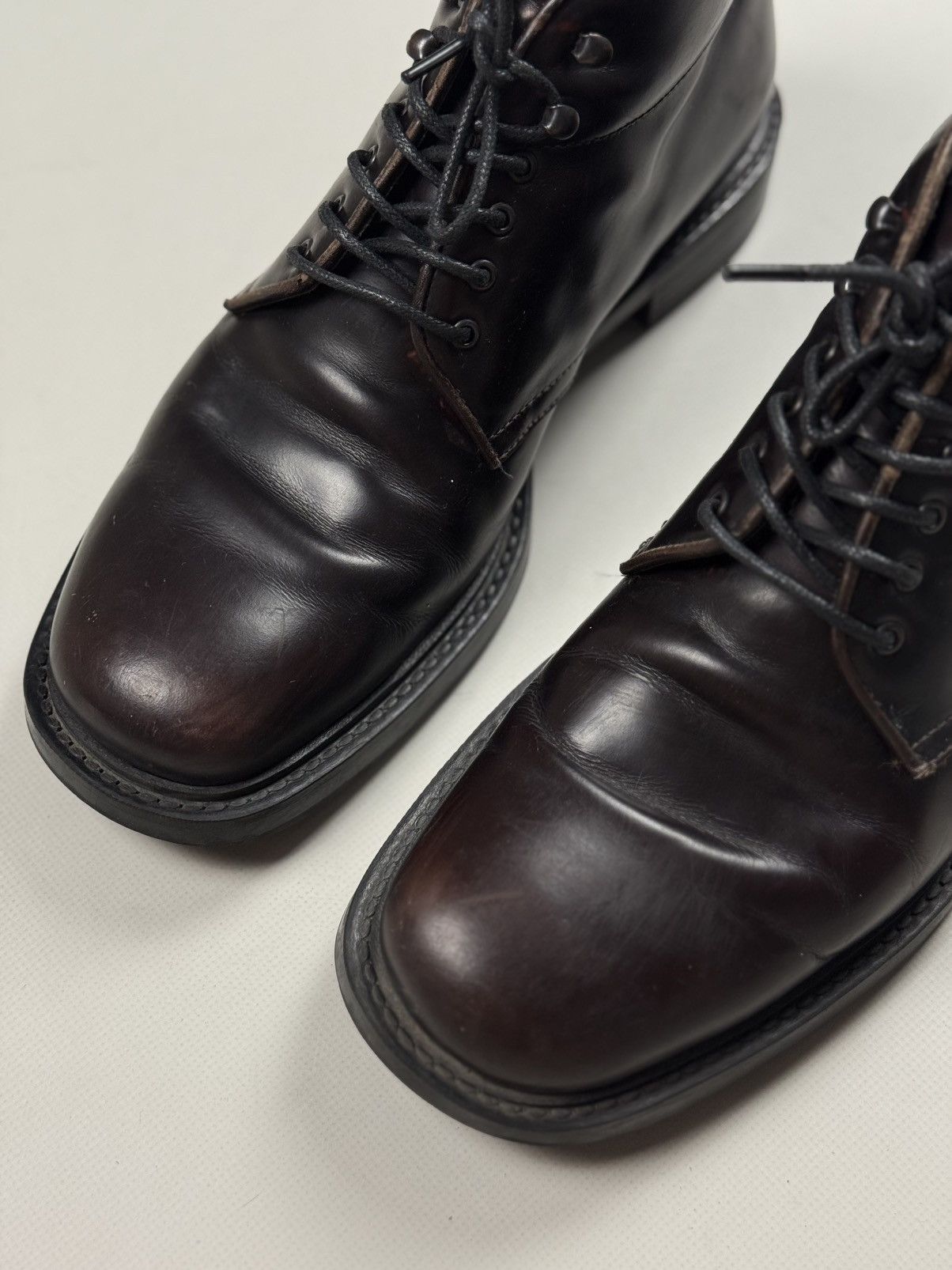 Prada Prada Men’s Leather Lace Up Boots Shoes Size UK 7.5 / US 8.5 Size US 8.5 / EU 41-42 - 17 Thumbnail