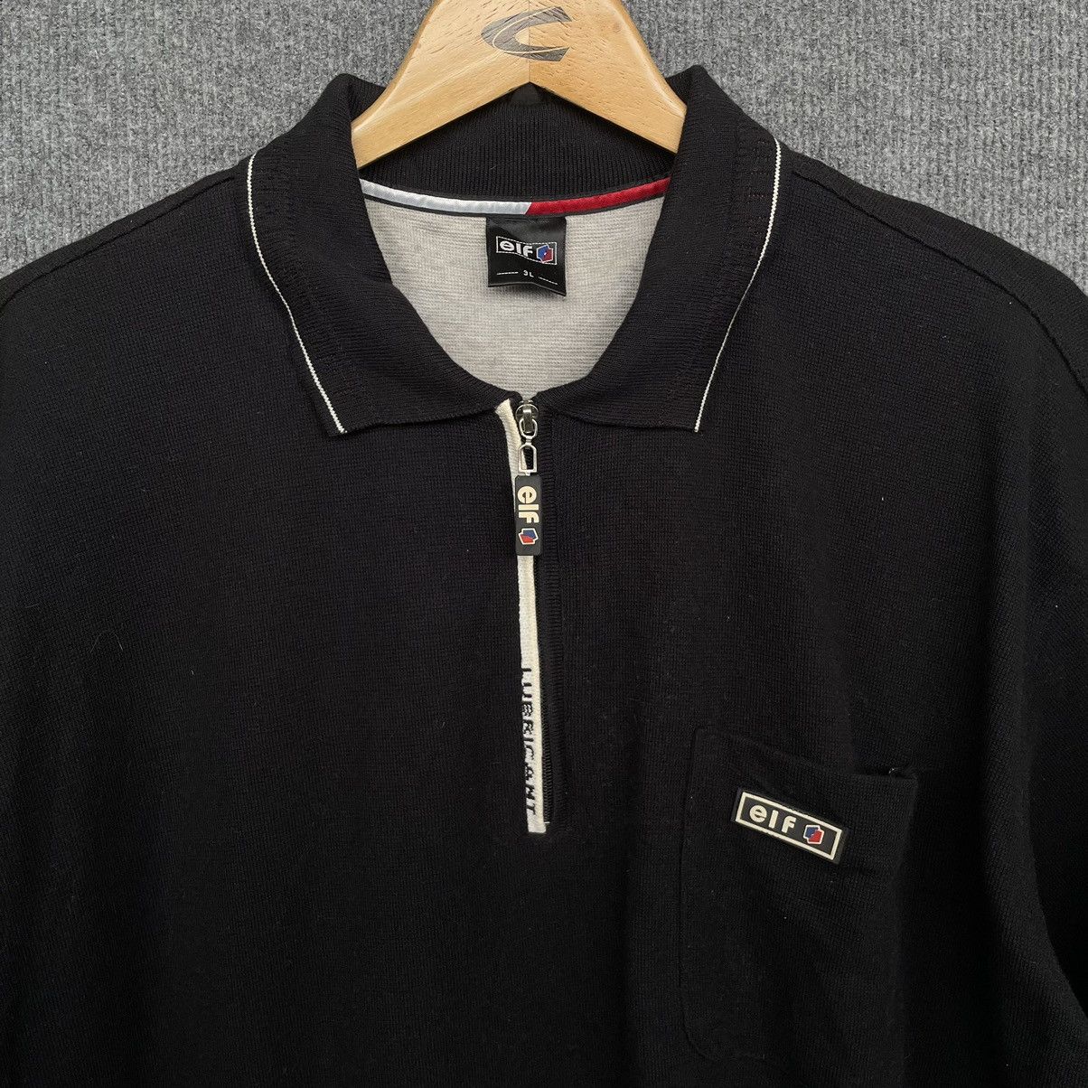 Vintage Vintage Elf Racing Motorsport Quarter Zipper Polo Shirt Size US XL / EU 56 / 4 - 2 Thumbnail