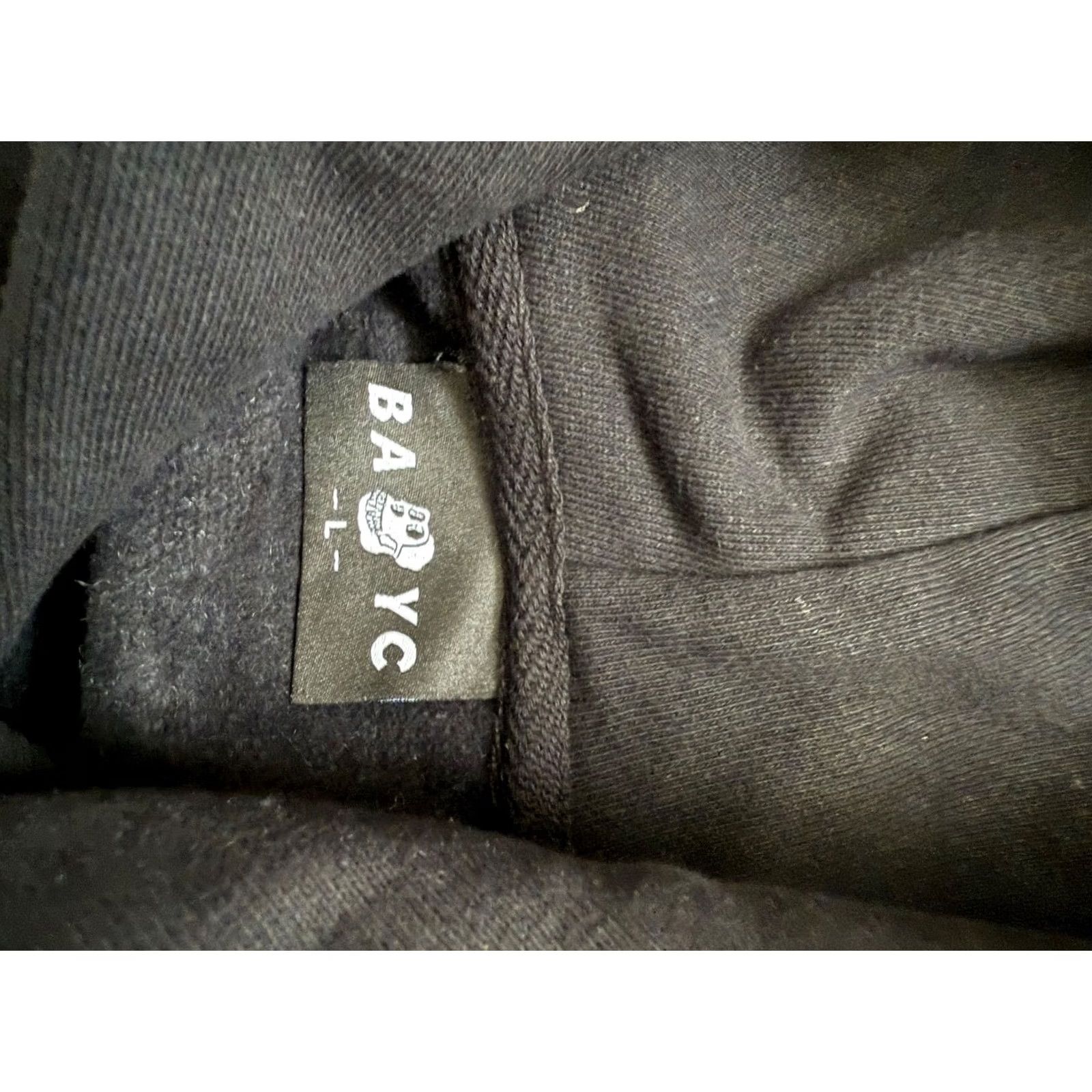 Vintage BAYC Hoodie Sweatshirt Men Large Black Logo BAYC Pattern Pullover Hooded Sweatshirt Shirts" Size US L / EU 52-54 / 3 - 3 Thumbnail