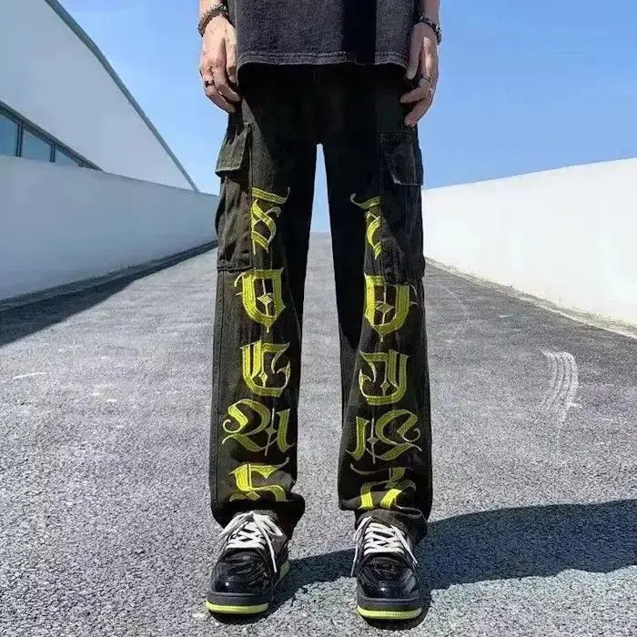 Japanese Brand Letters Baggy Denim Jeans Size US 32 / EU 48 - 1 Thumbnail